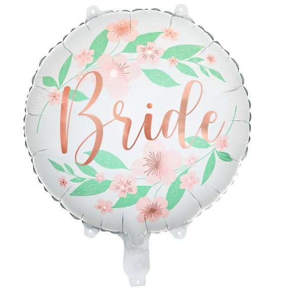 Folienballon "Bride" Blumen 45 cm