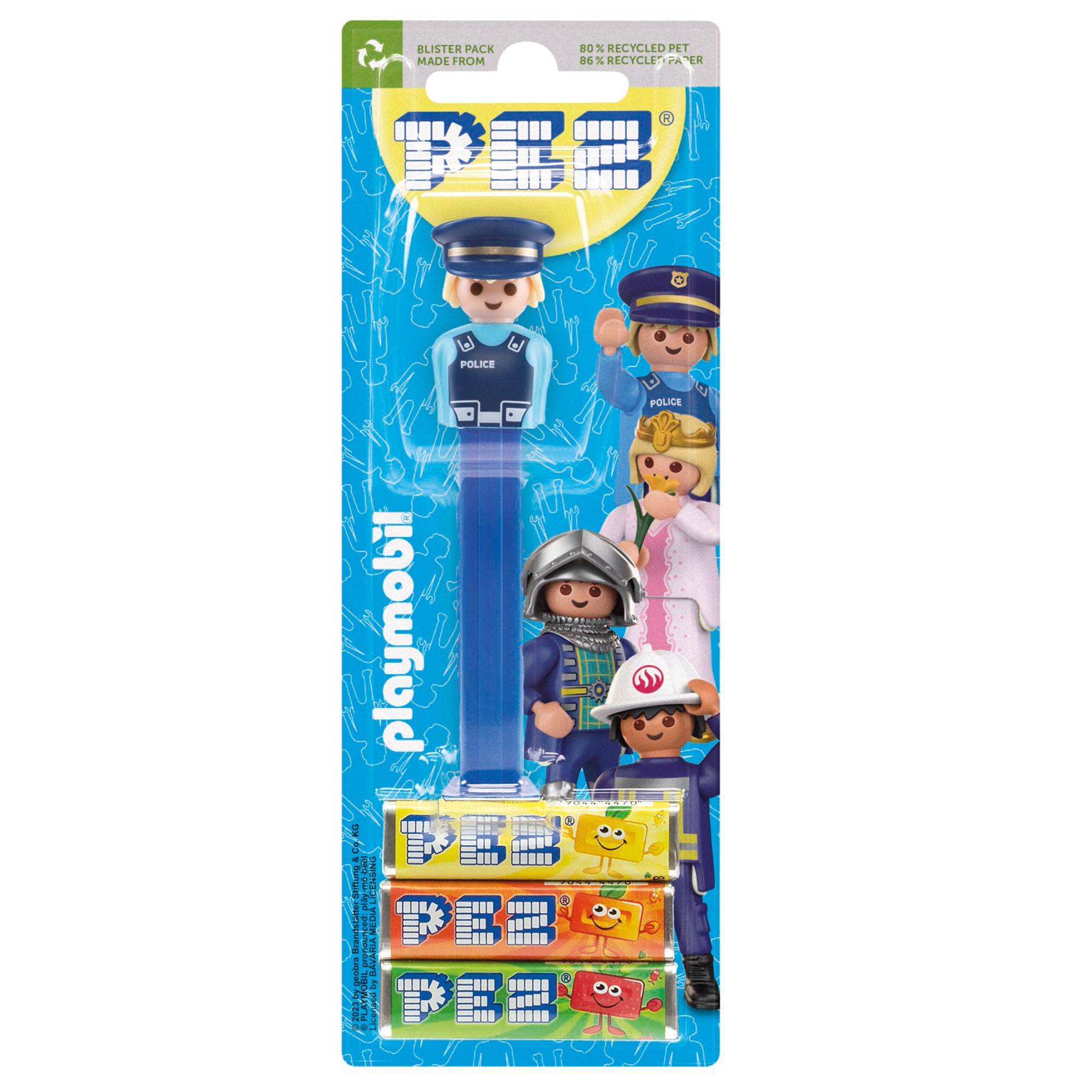 PEZ - Polizist "Playmobil" Spender & Bonbons