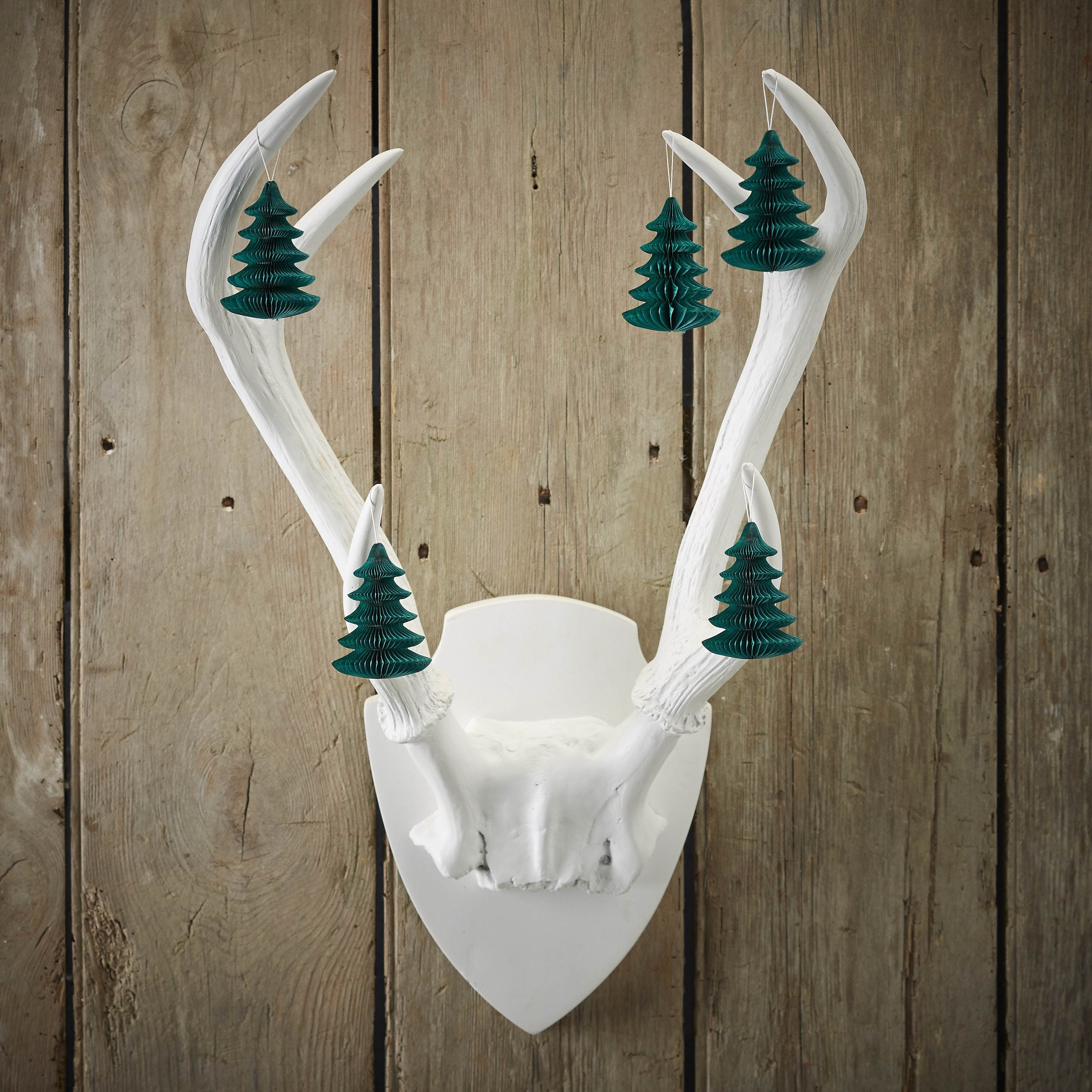 Vintage Noel - 5 Mini Wabenball Weihnachtsbäume Vintage Noel - 5 Mini Wabenball Weihnachtsbäume