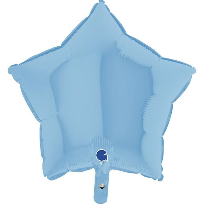 Folienballon Stern Matte Blau 45cm