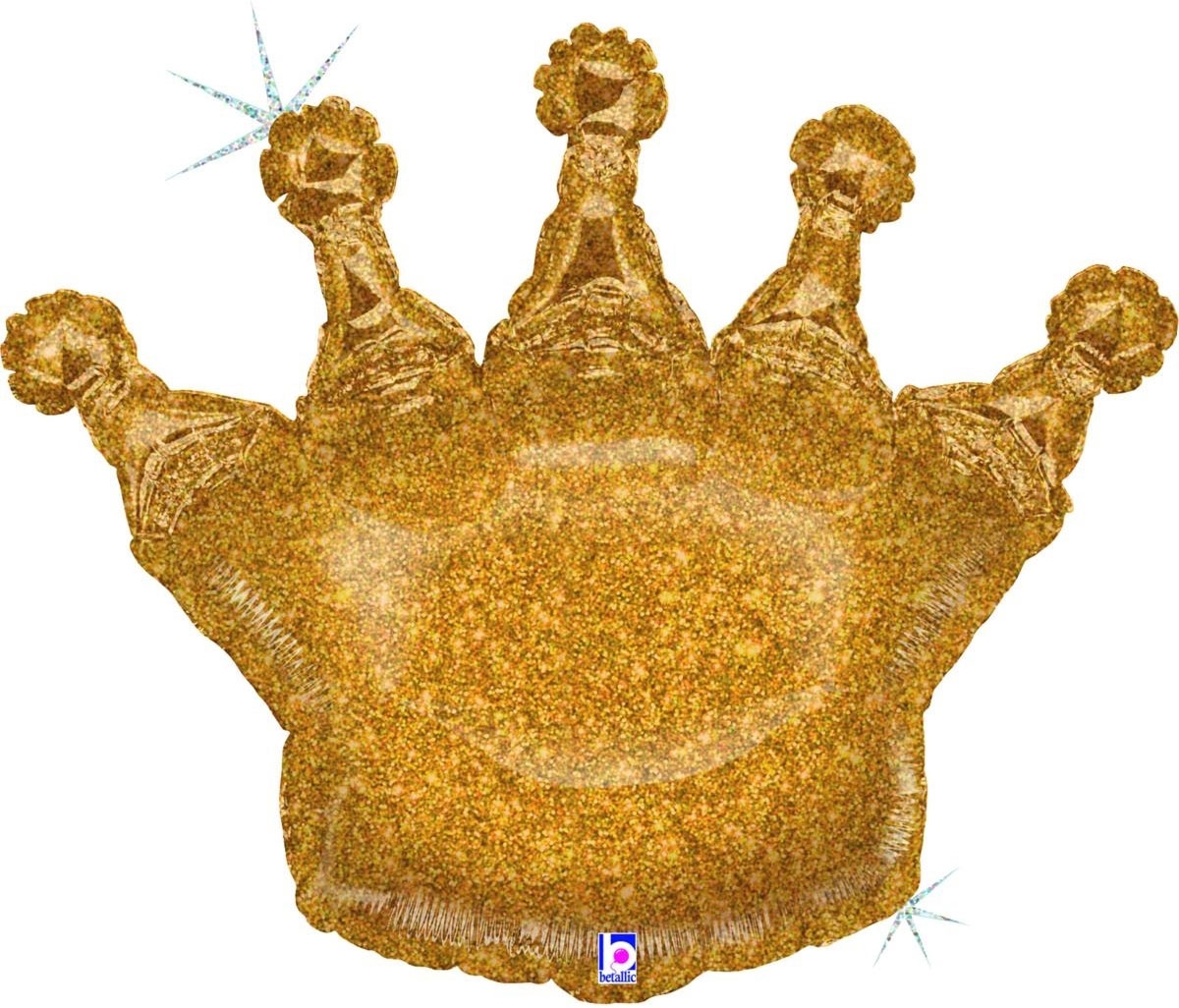 Folienballon "Krone" Glitzer 91cm Folienballon "Krone" Glitzer 91cm