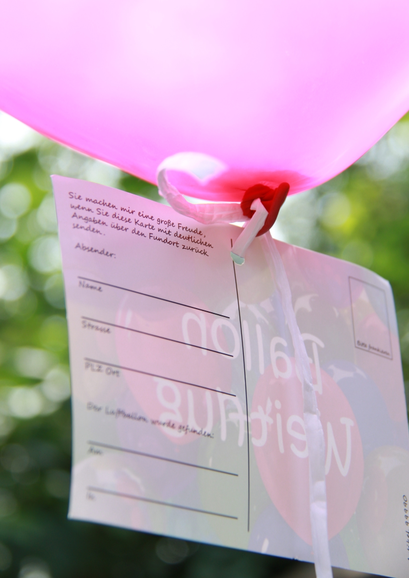 Flugkarte "Ballon Weitflug" Flugkarte "Ballon Weitflug"