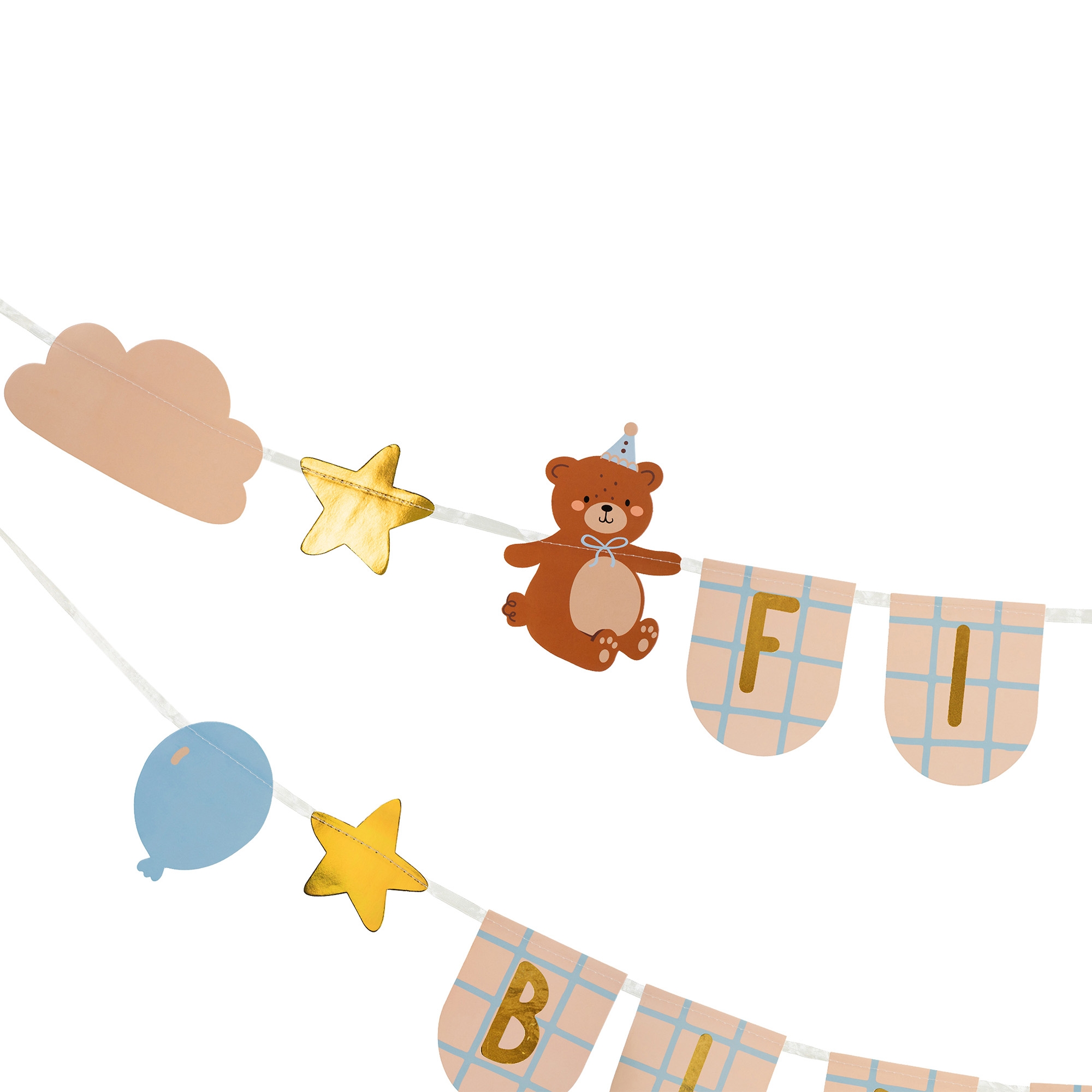 Girlande - "First Birthday" mit Teddybären Girlande - "First Birthday" mit Teddybären