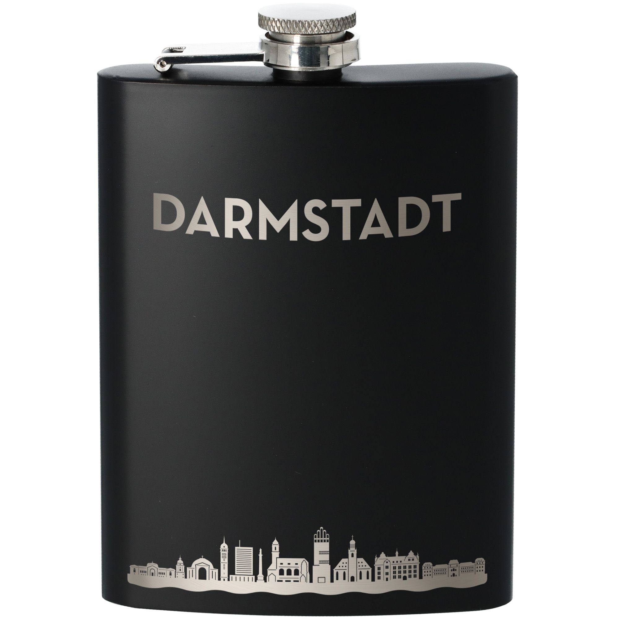 Flachmann Skyline Darmstadt Schwarz 225ml Flachmann Skyline Darmstadt Schwarz 225ml