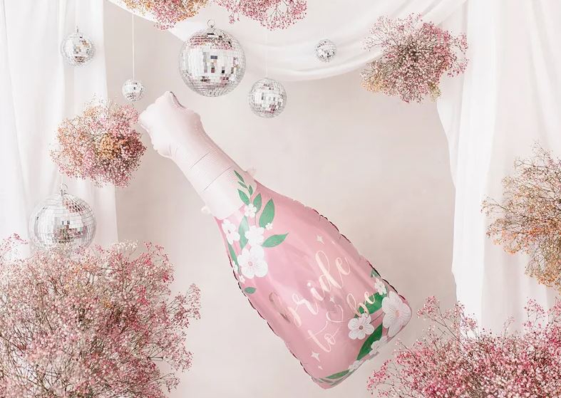 Folienballon "Bride to be" Sektflasche, ca. 100 cm Folienballon "Bride to be" Sektflasche, ca. 100 cm