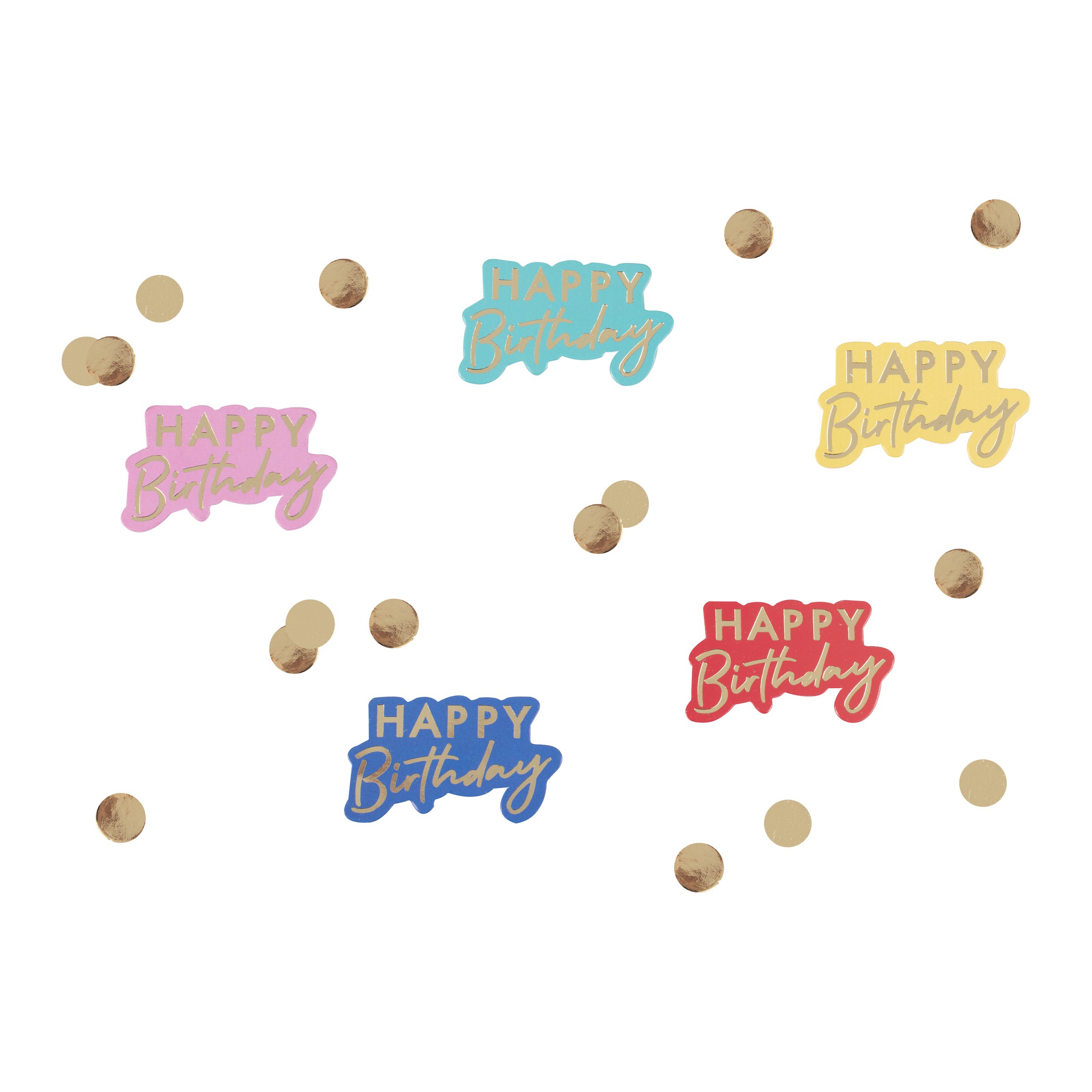 Konfetti "Happy Birthday" Bunt/Gold, 13g Konfetti "Happy Birthday" Bunt/Gold, 13g