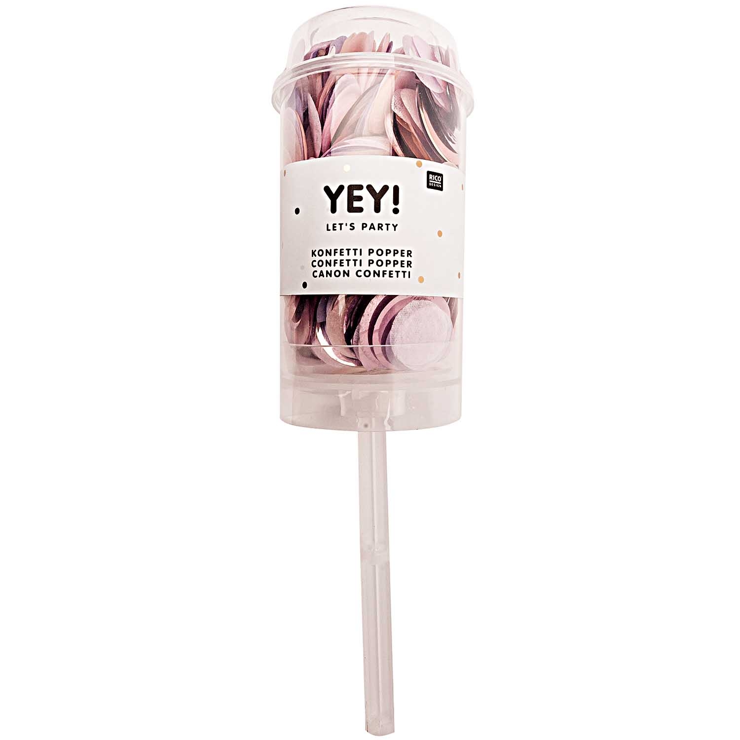 Konfetti Popper - Pastell Mix Rosa, Flieder, Apricot 8g