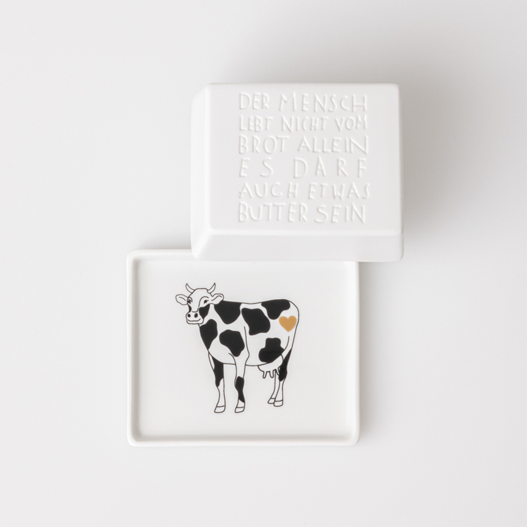 Räder Design - Butterdose "Der Mensch lebt nicht" klein