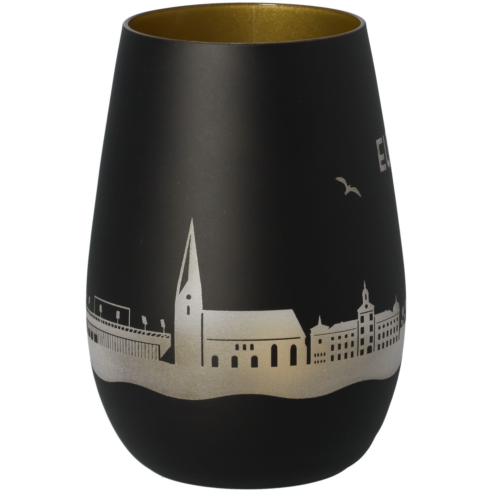 Windlicht Skyline Eutin Schwarz/Gold Krug, Töpferei, Tasse, Lampe
