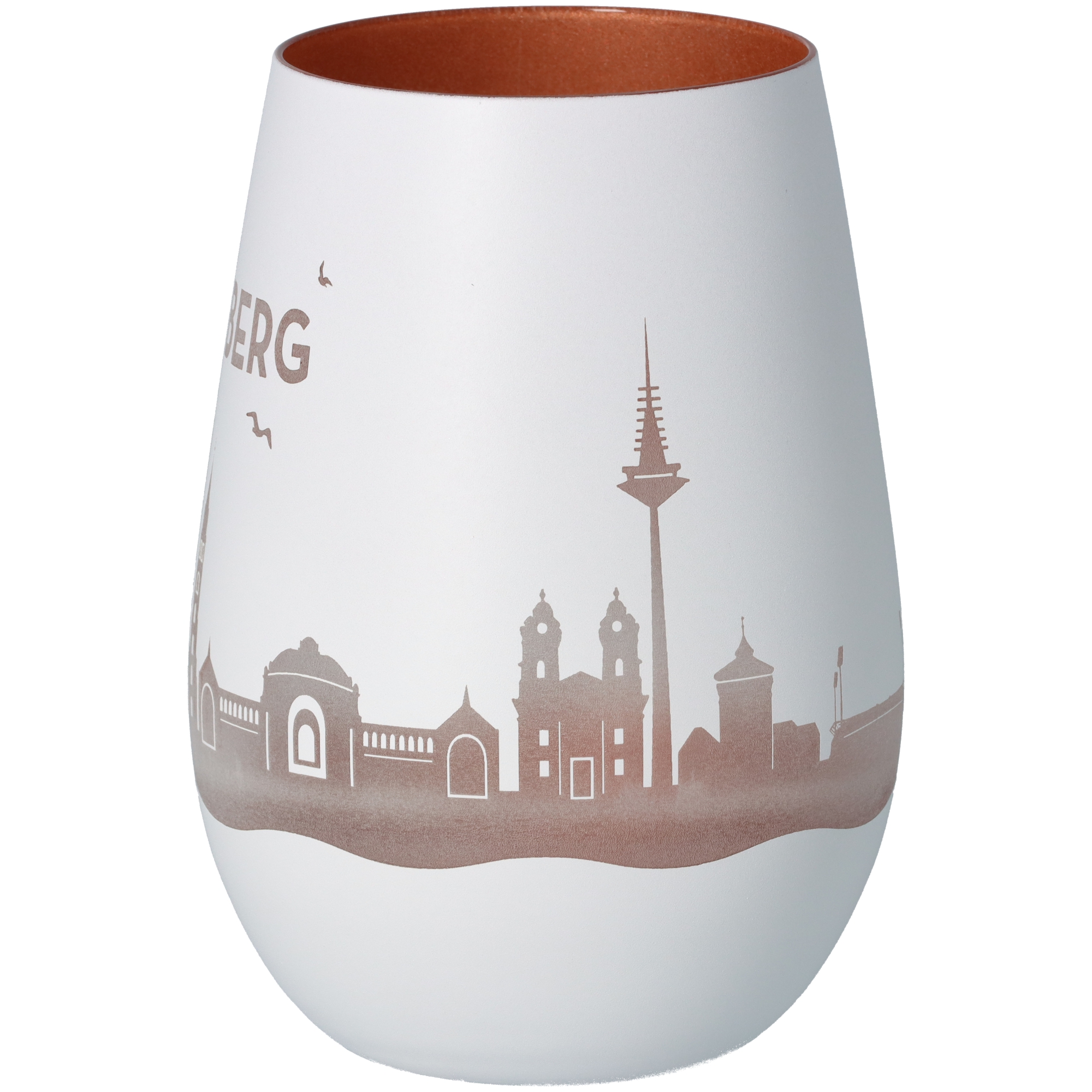 Windlicht Skyline Nürnberg Weiß/Bronze Windlicht Skyline Nürnberg Weiß/Bronze