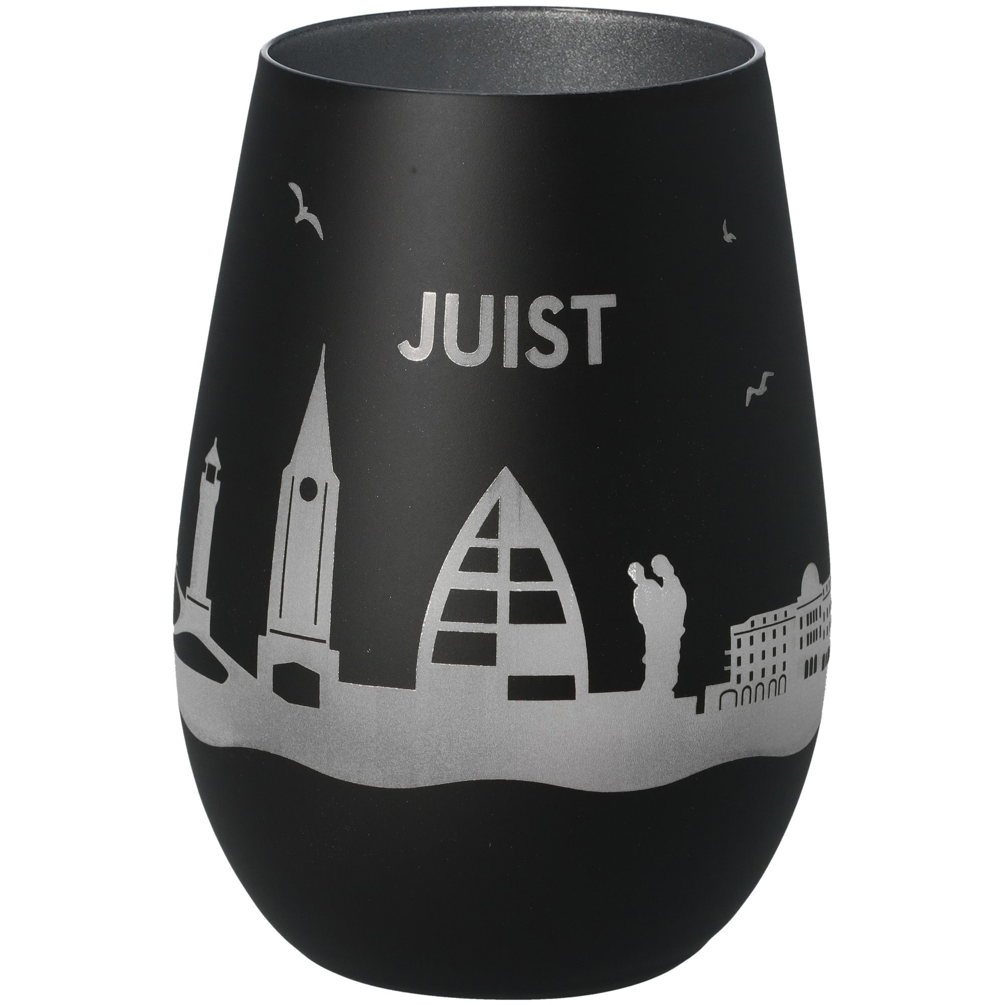 Windlicht Skyline Juist Schwarz/Silber Windlicht Skyline Juist Schwarz/Silber