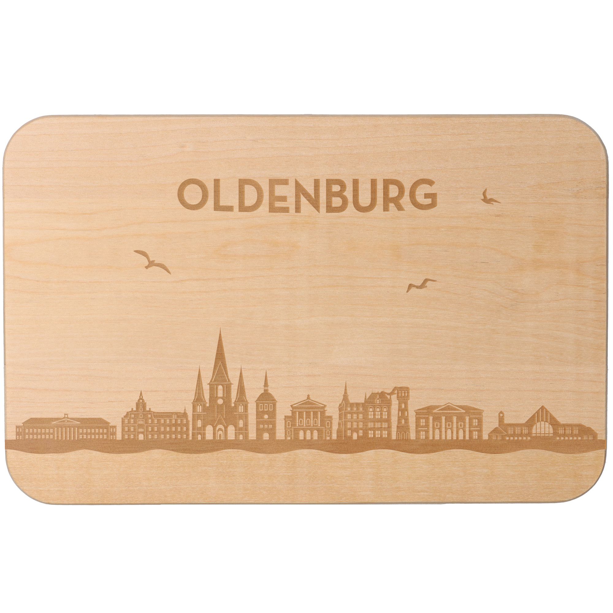 Frühstücksbrett Skyline Oldenburg 23cm x 15cm x 1cm Frühstücksbrett Skyline Oldenburg 23cm x 15cm x 1cm