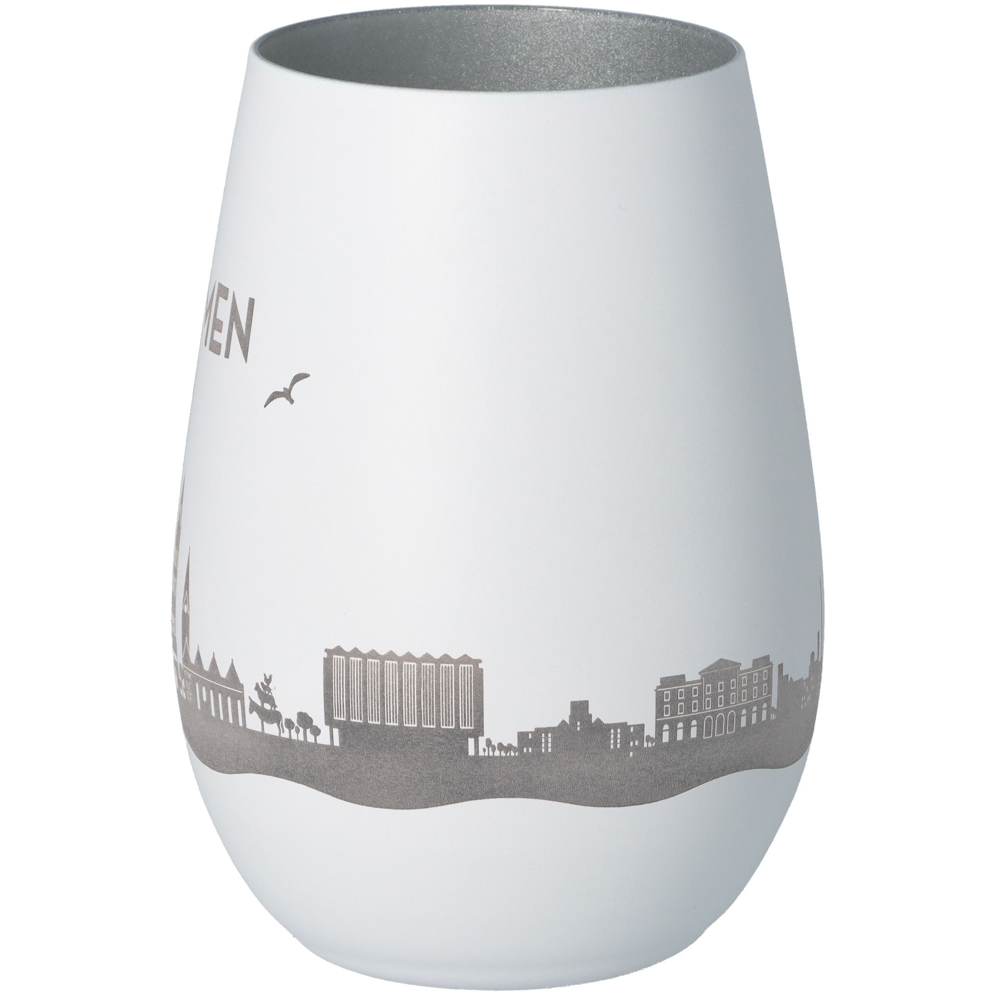 Windlicht Skyline Bremen Weiß/Silber Windlicht Skyline Bremen Weiß/Silber
