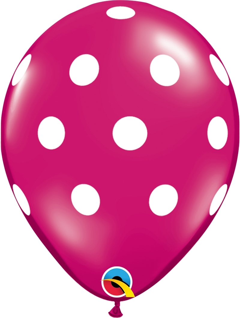 Qualatex Latexballon Big Polka Dots verschiedene Farben Ø 30cm Qualatex Latexballon Big Polka Dots verschiedene Farben Ø 30cm