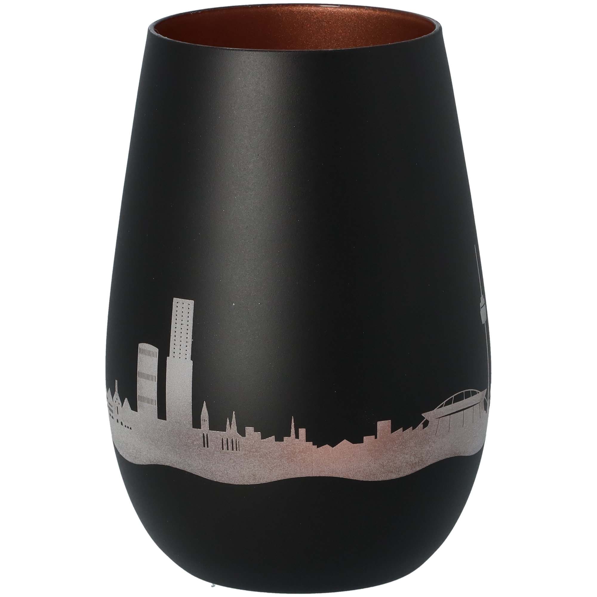 Windlicht Skyline Köln Schwarz/Bronze Krug, Töpferei, Vase, Tasse
