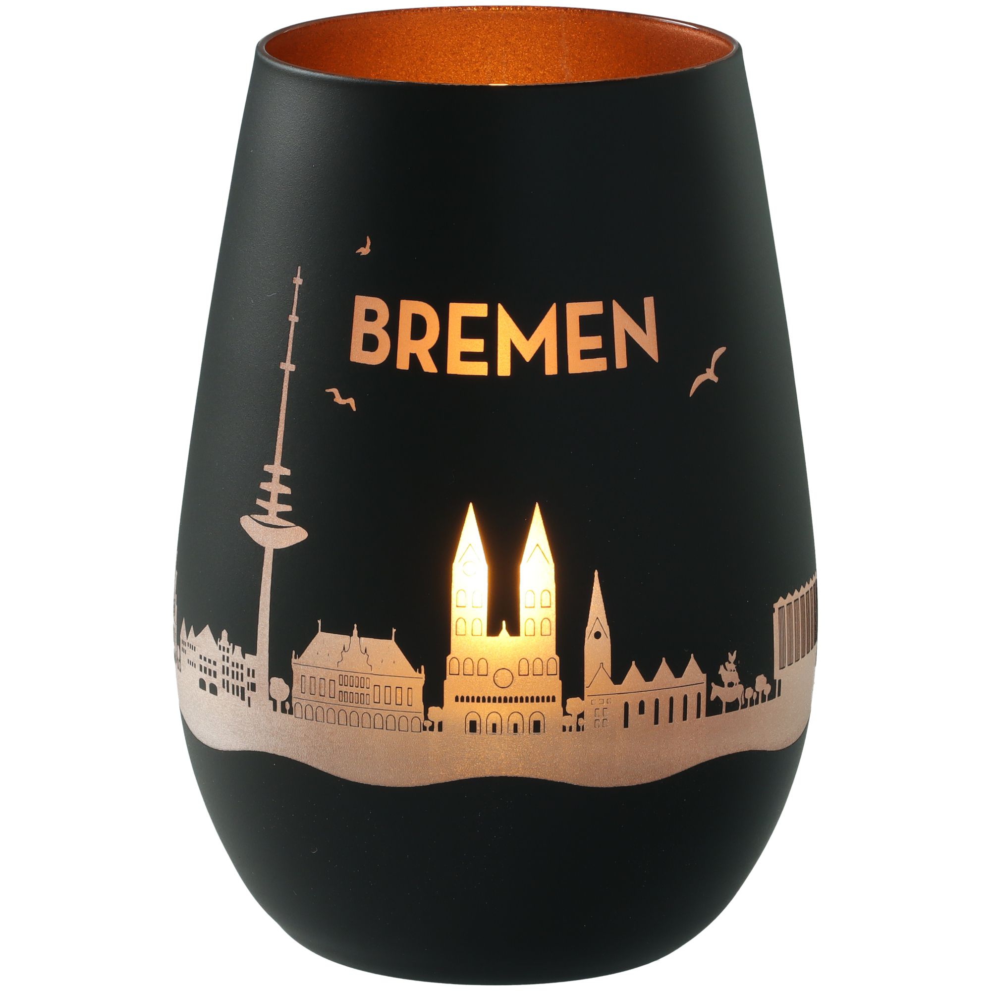 Windlicht Skyline Bremen Schwarz/Bronze Windlicht Skyline Bremen Schwarz/Bronze