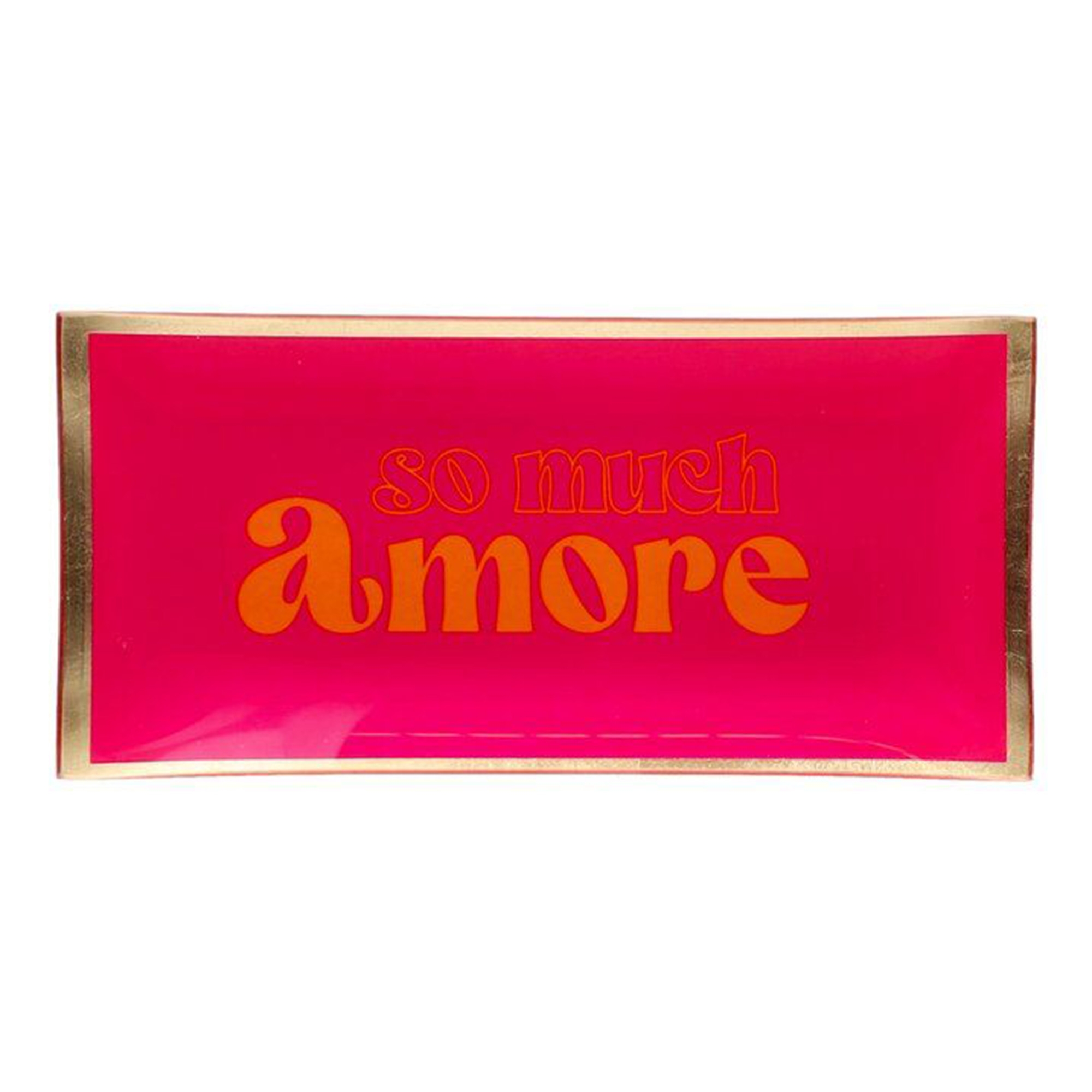 Glasteller "So much amore", Neon pink - L