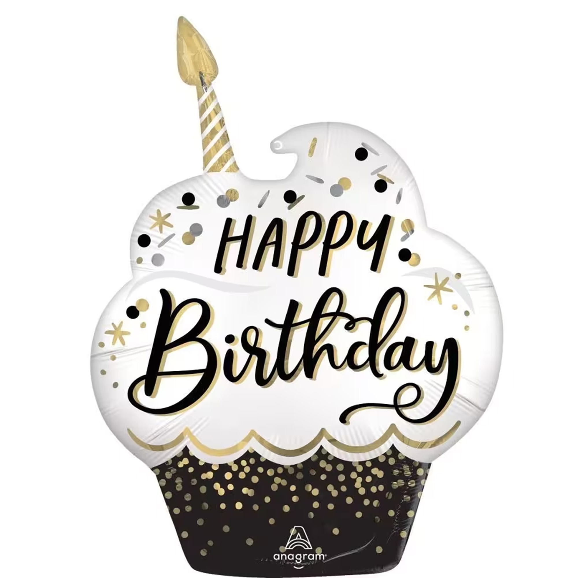 Folienballon "Geburtstags Cupcake" 73 cm Sahne, Eiscreme, Torte, Törtchen, Geburtstagstorte