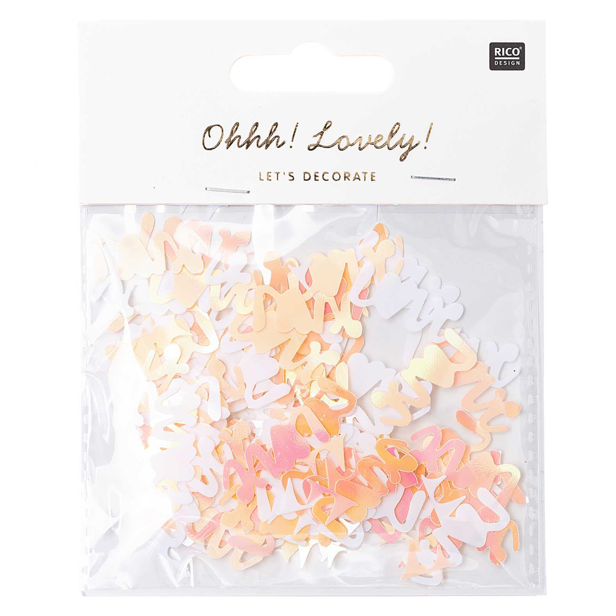 Konfetti - Flitterstreu ♥, Gelb/Irisierend Konfetti - Flitterstreu ♥, Gelb/Irisierend