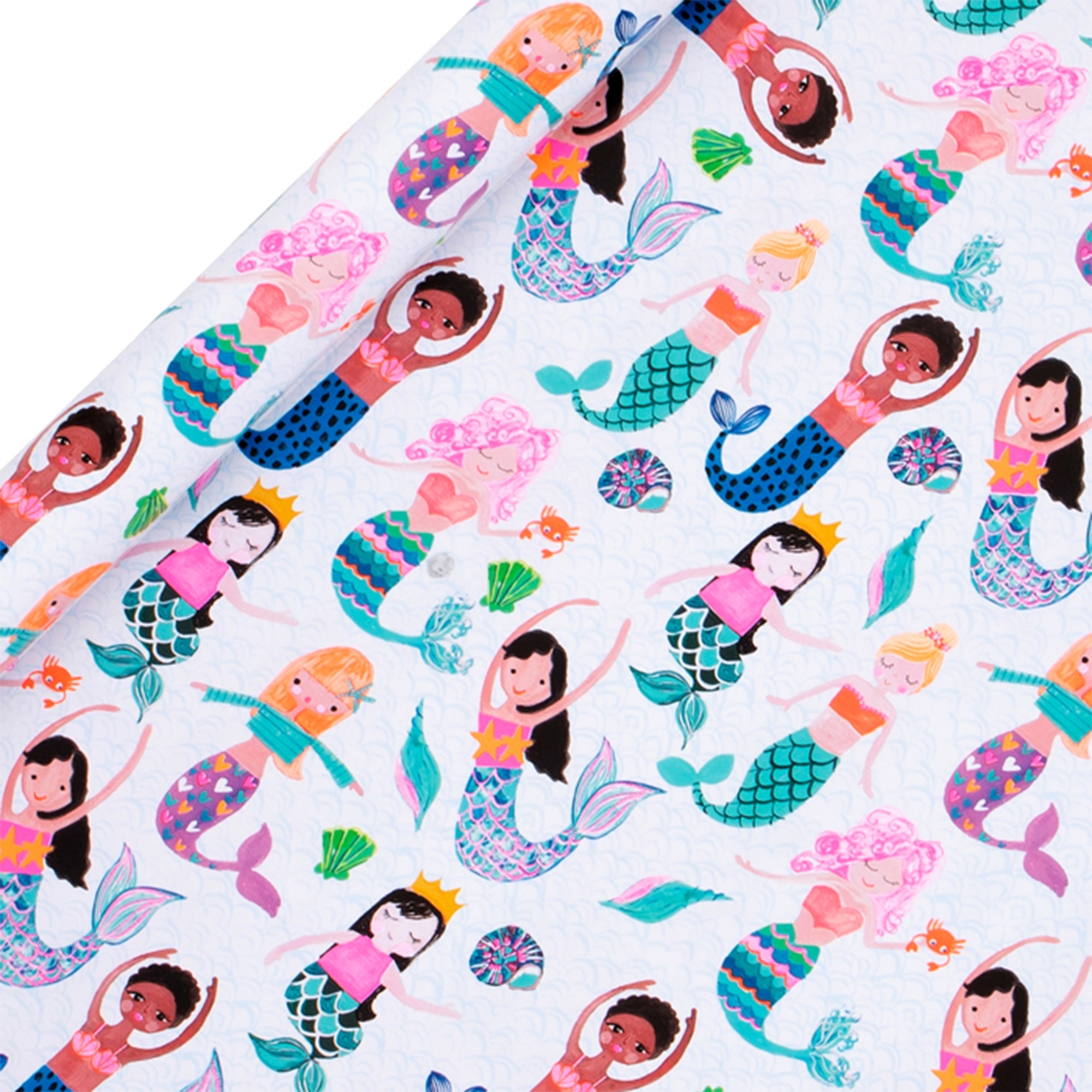 Geschenkpapier auf Rolle "Meerjungfrauen" 2m Geschenkpapier auf Rolle "Meerjungfrauen" 2m