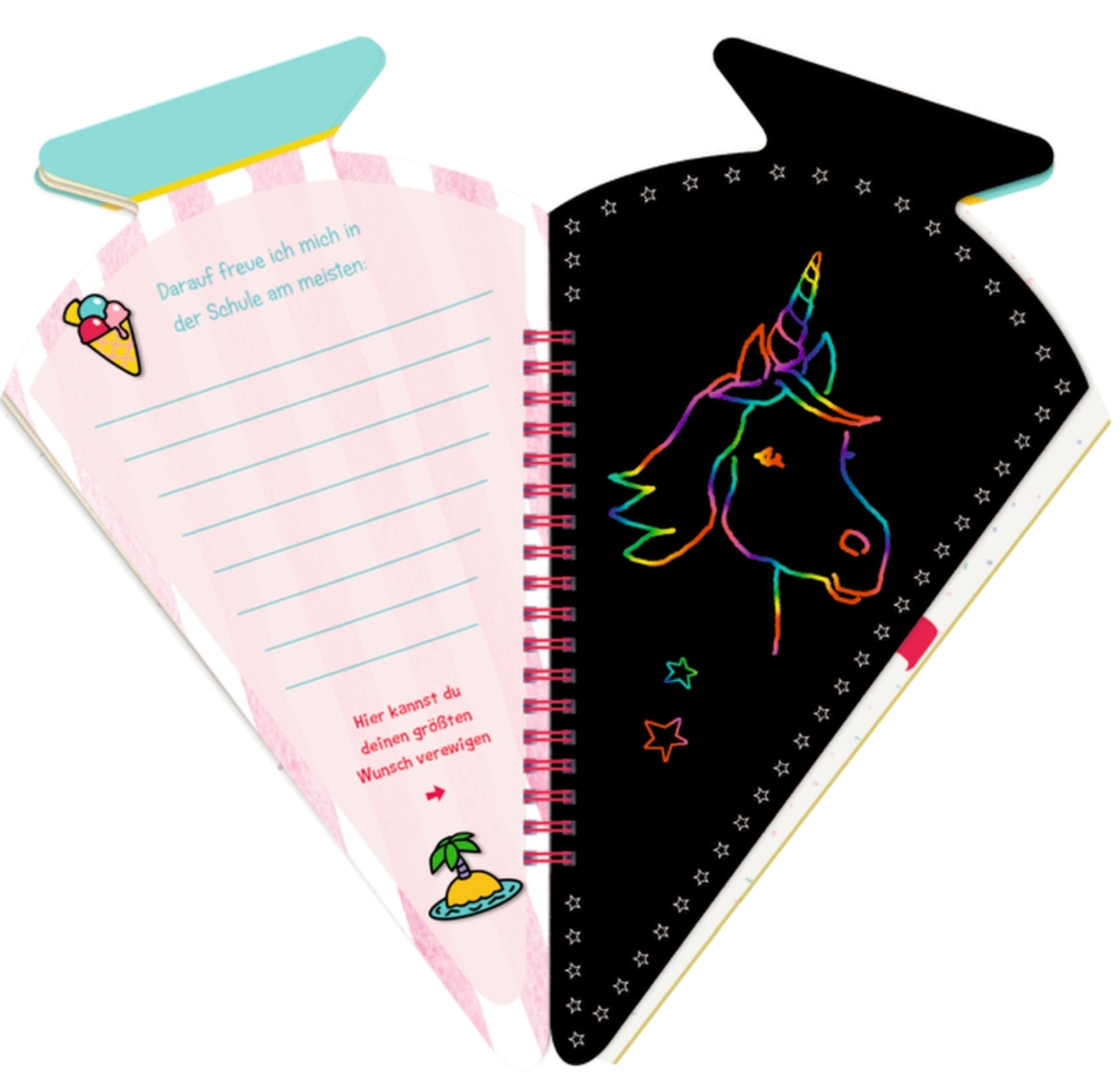 Schultüten Kratzelbuch - Pink Schultüten Kratzelbuch - Pink