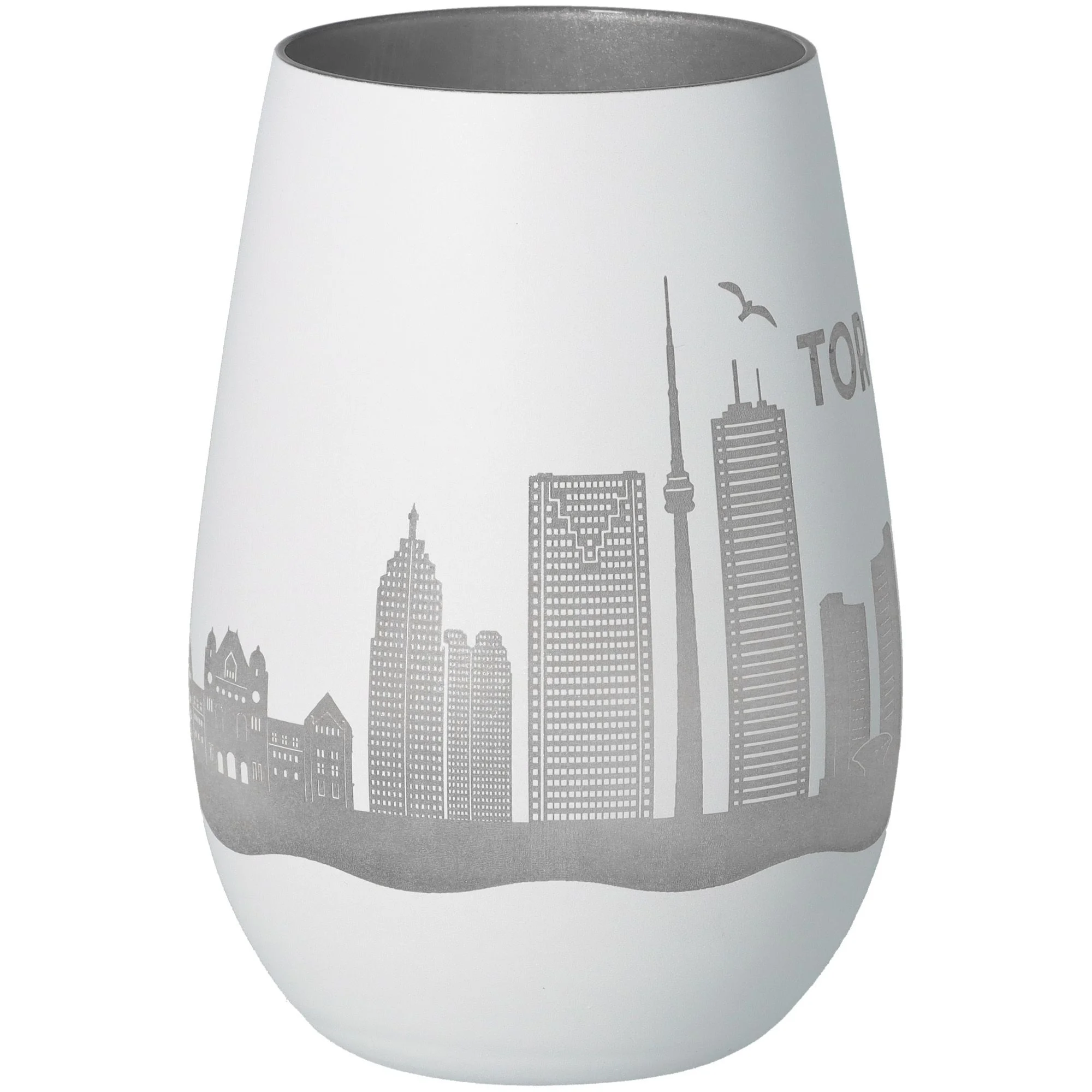 vase, glas, weiß, stadt-skyline, minimalistisches muster