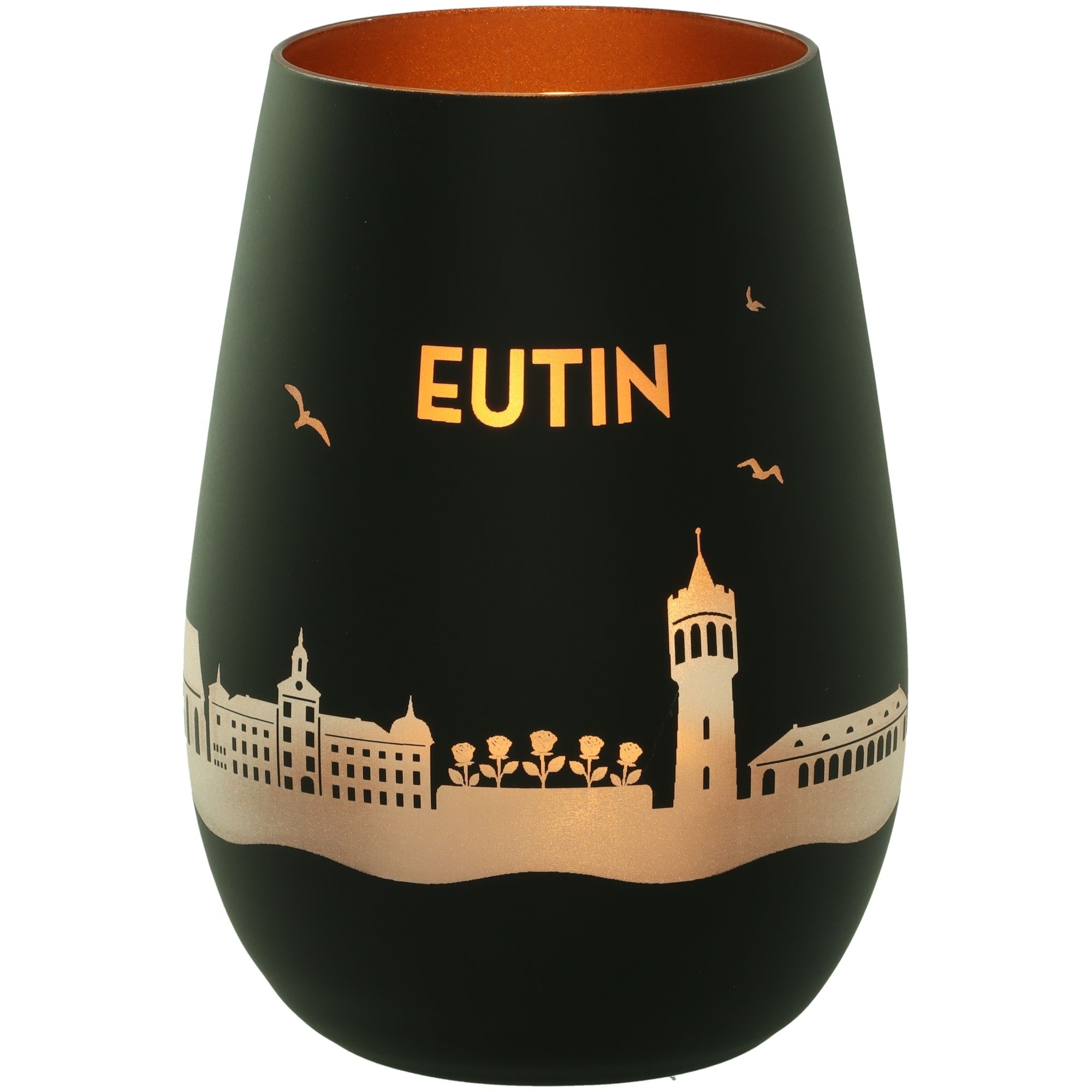 Windlicht Skyline Eutin Schwarz/Bronze Krug, Töpferei