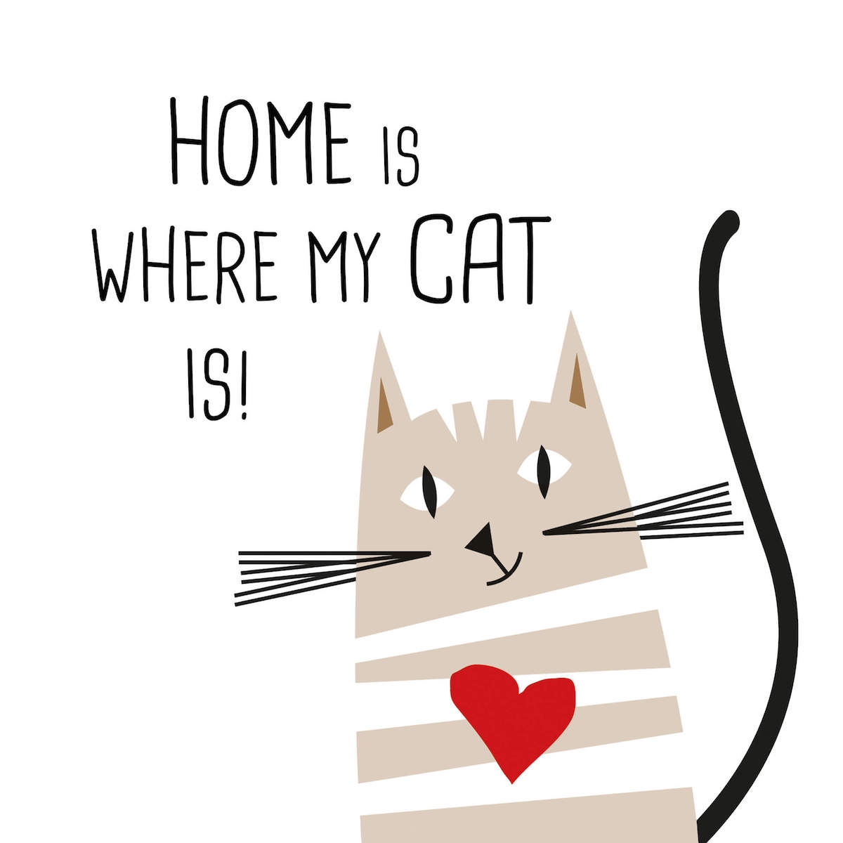 20 Servietten "Home is...." Katze