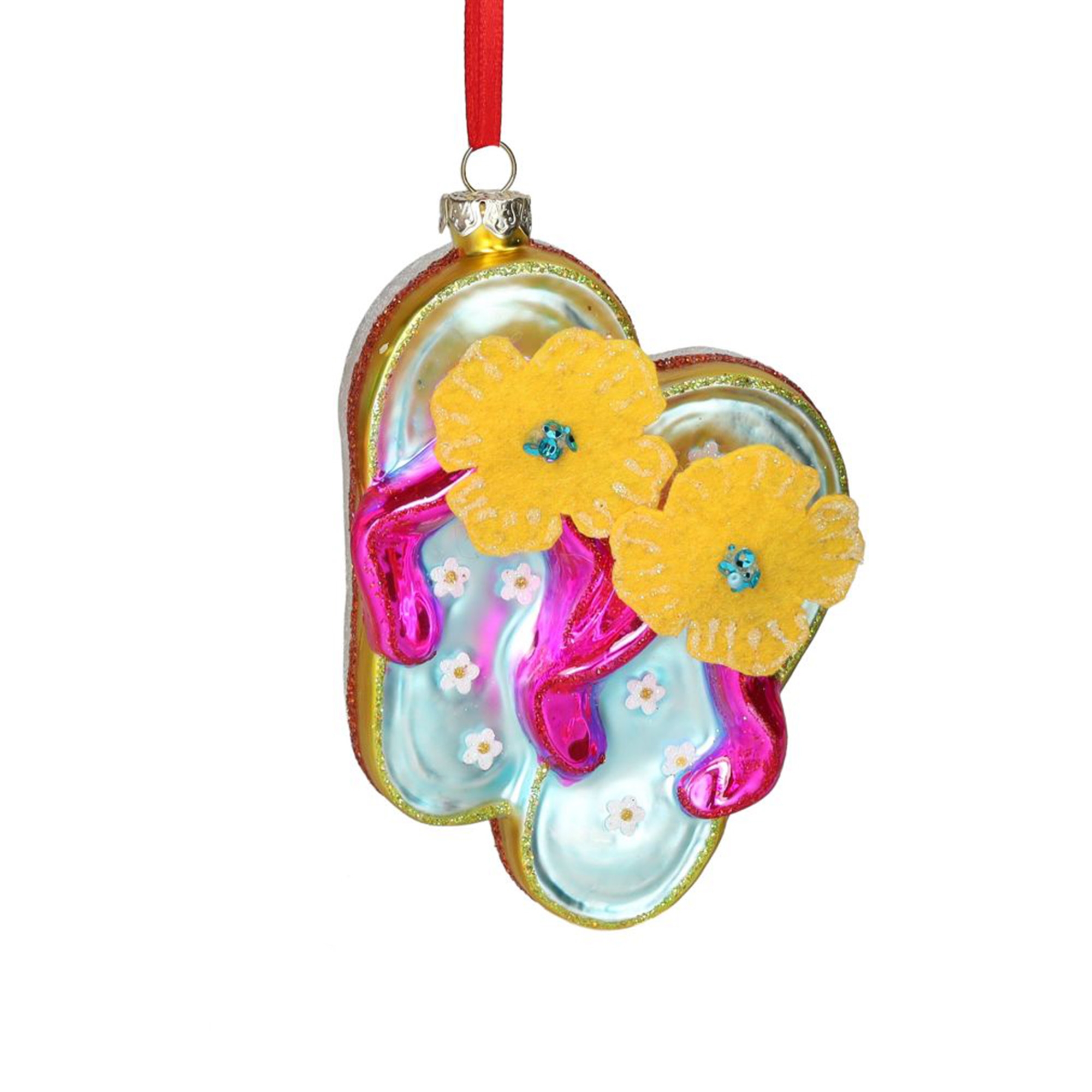 Weihnachtskugel "Sandale, Gelb" Zubehor, Anhänger, Schmuck, Medaillon