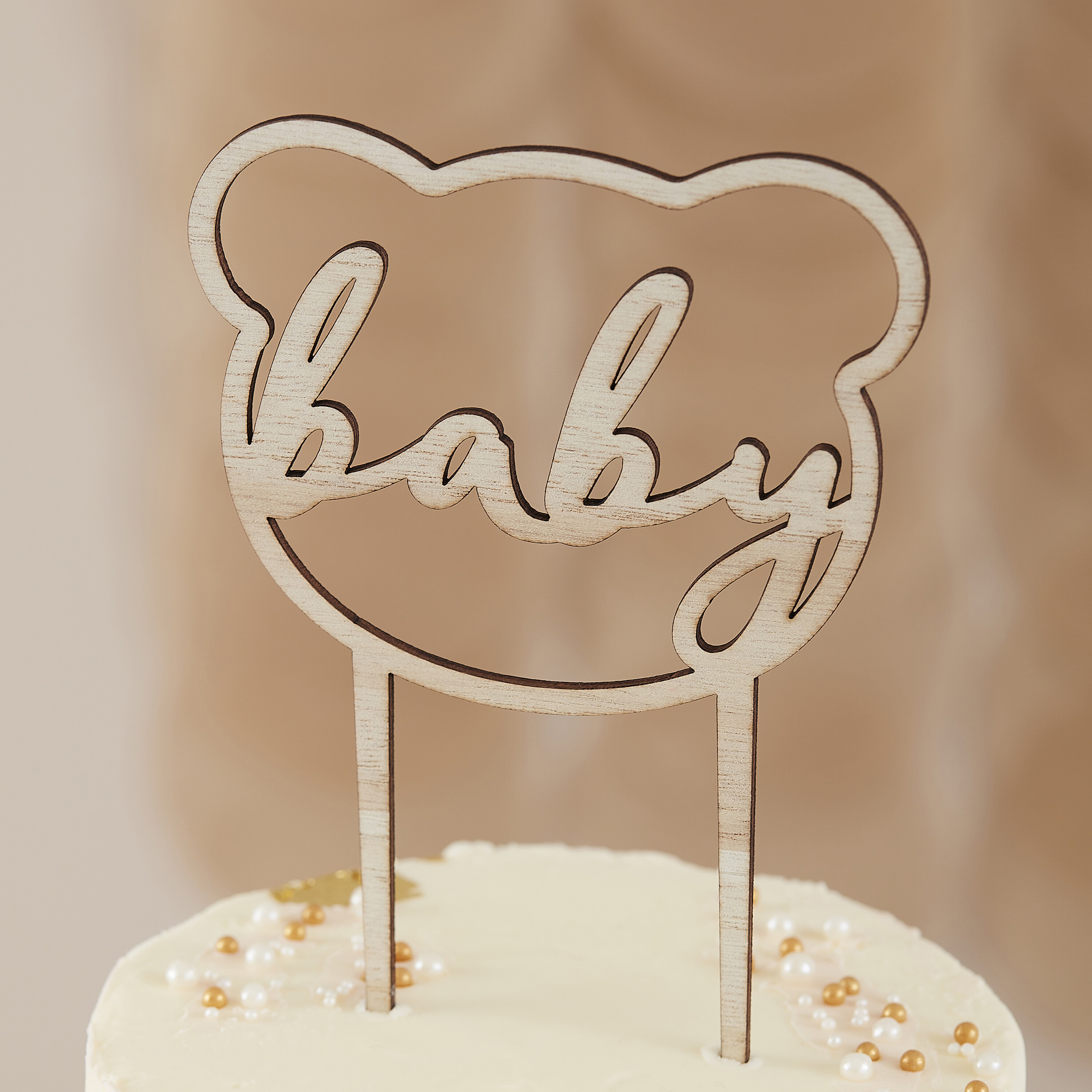 Cake Topper aus Holz "Teddy" Cake Topper aus Holz "Teddy"