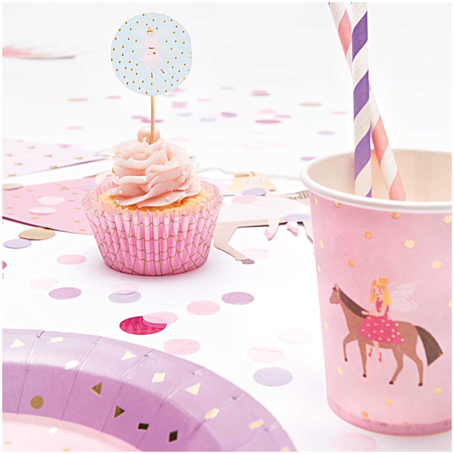 60 Papier Backförmchen für Muffins, Rosa/Gelb 60 Papier Backförmchen für Muffins, Rosa/Gelb