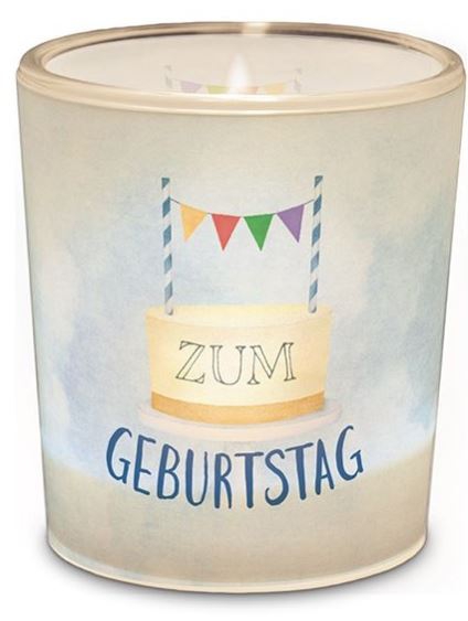 Teelichtglas "Zum Geburtstag" Teelichtglas "Zum Geburtstag"