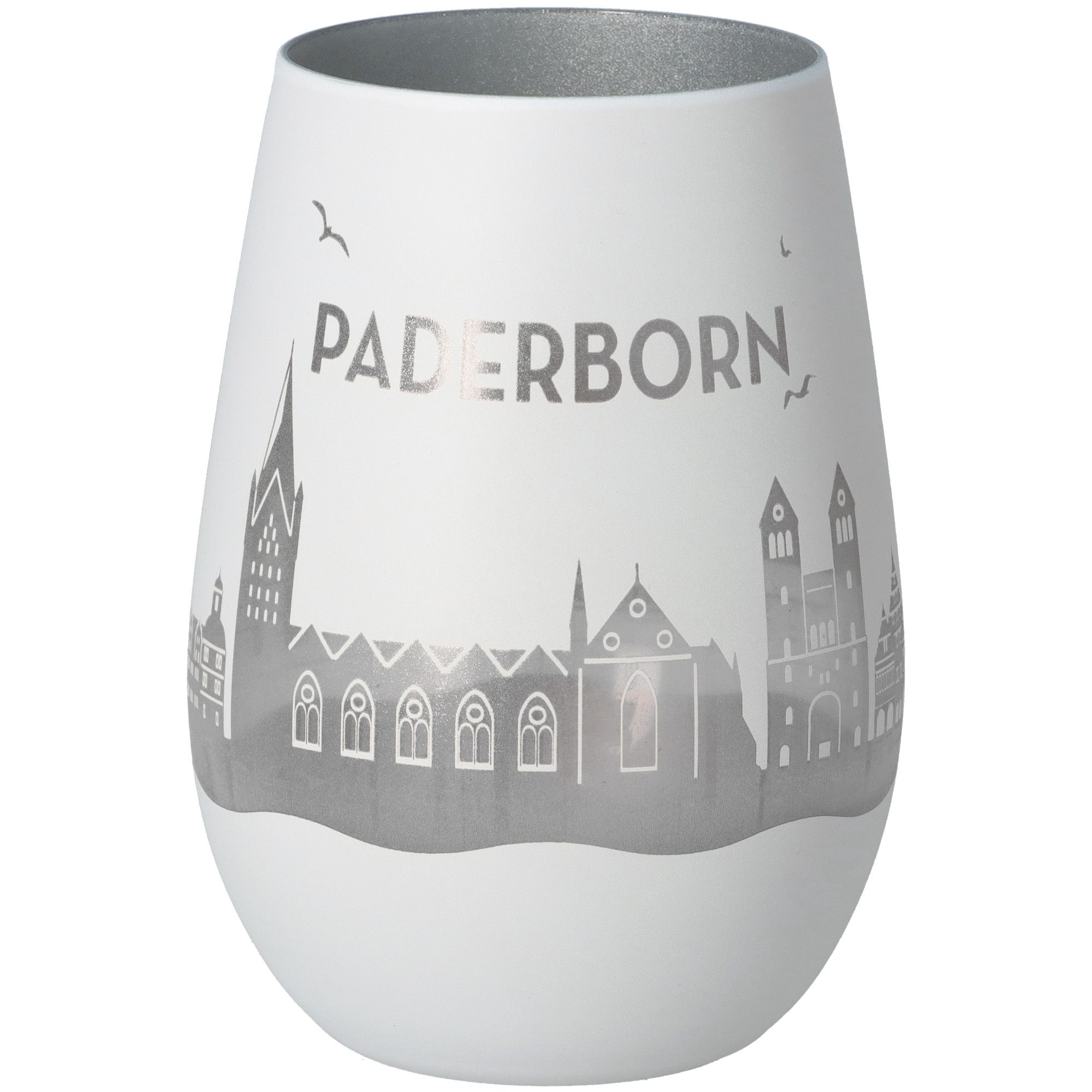 Windlicht Skyline Paderborn Weiß/Silber Windlicht Skyline Paderborn Weiß/Silber