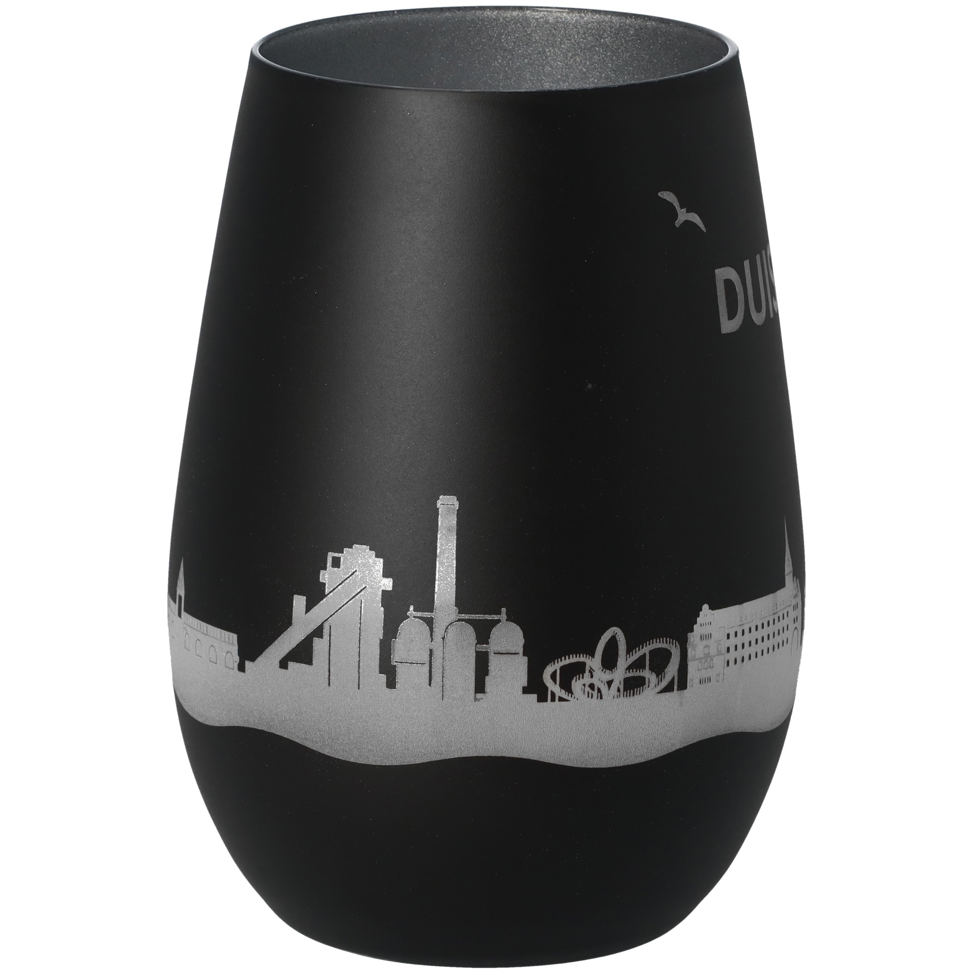 Windlicht Skyline Duisburg Schwarz/Silber Windlicht Skyline Duisburg Schwarz/Silber