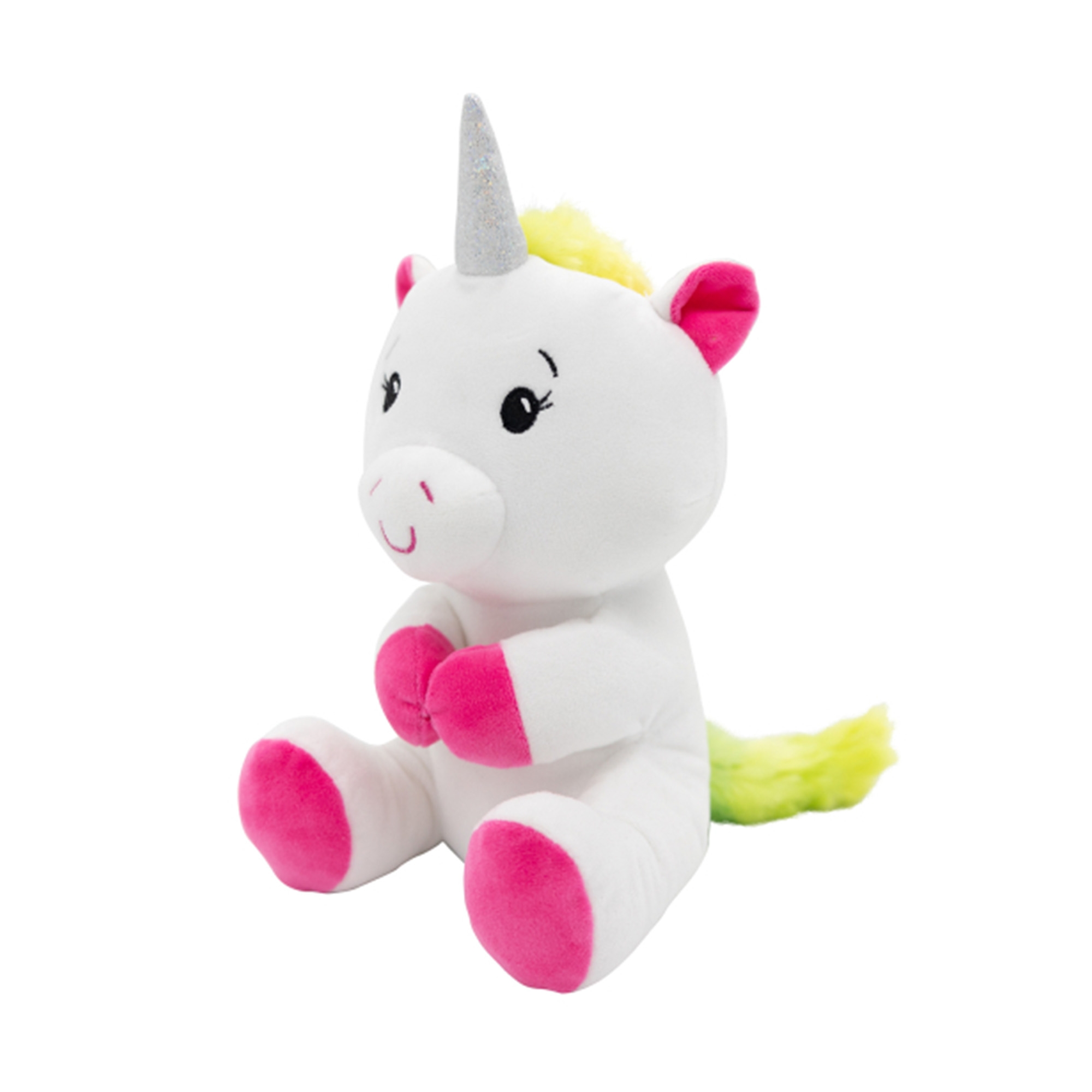 2-in-1 Plüschtier-Ballongewicht "Einhorn" 21 cm