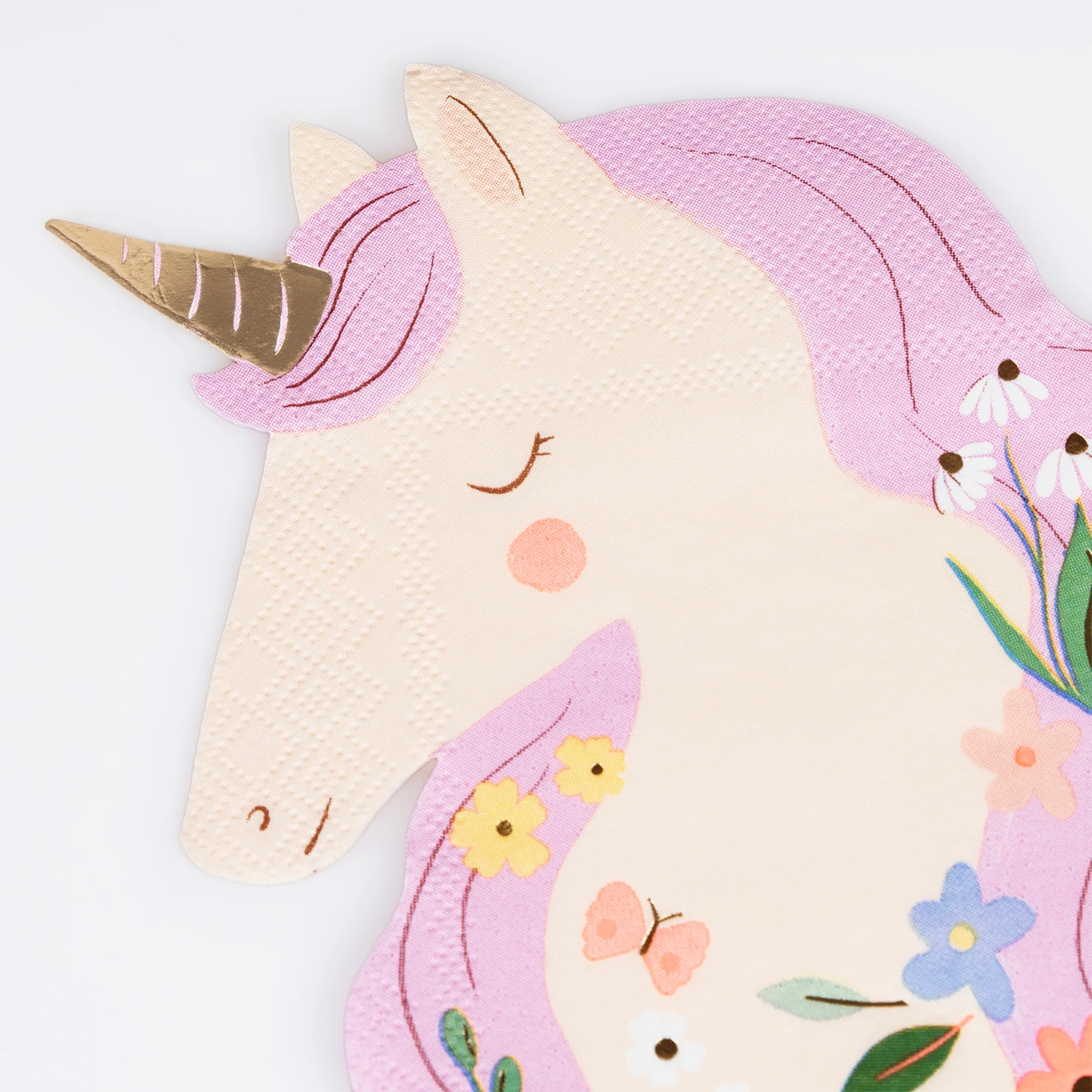 Meri Meri - 16 Servietten "Einhorn" Applikation, Muster, Dekoration für Zuhause, Teppich