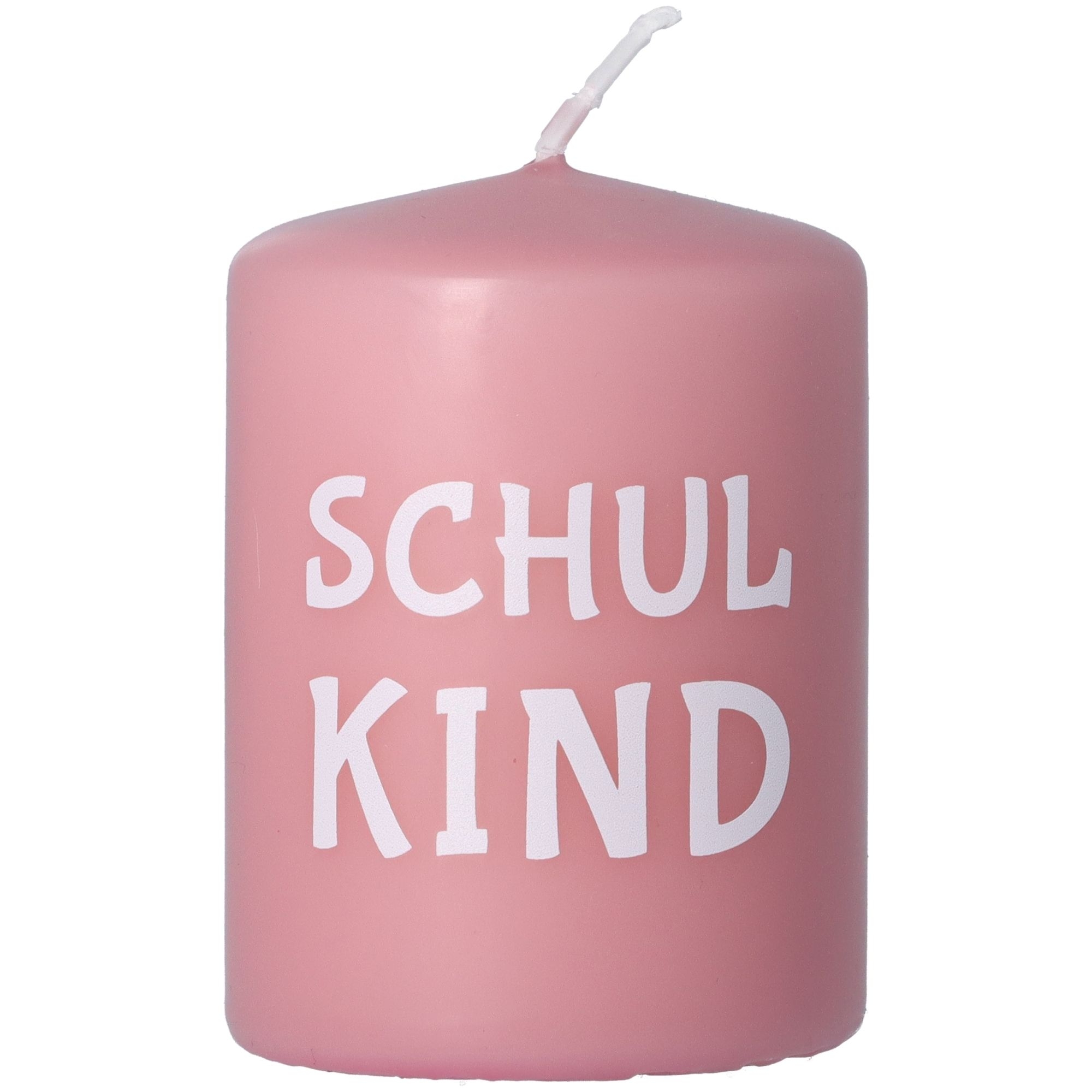 Stumpenkerze "Schulkind" Rosa