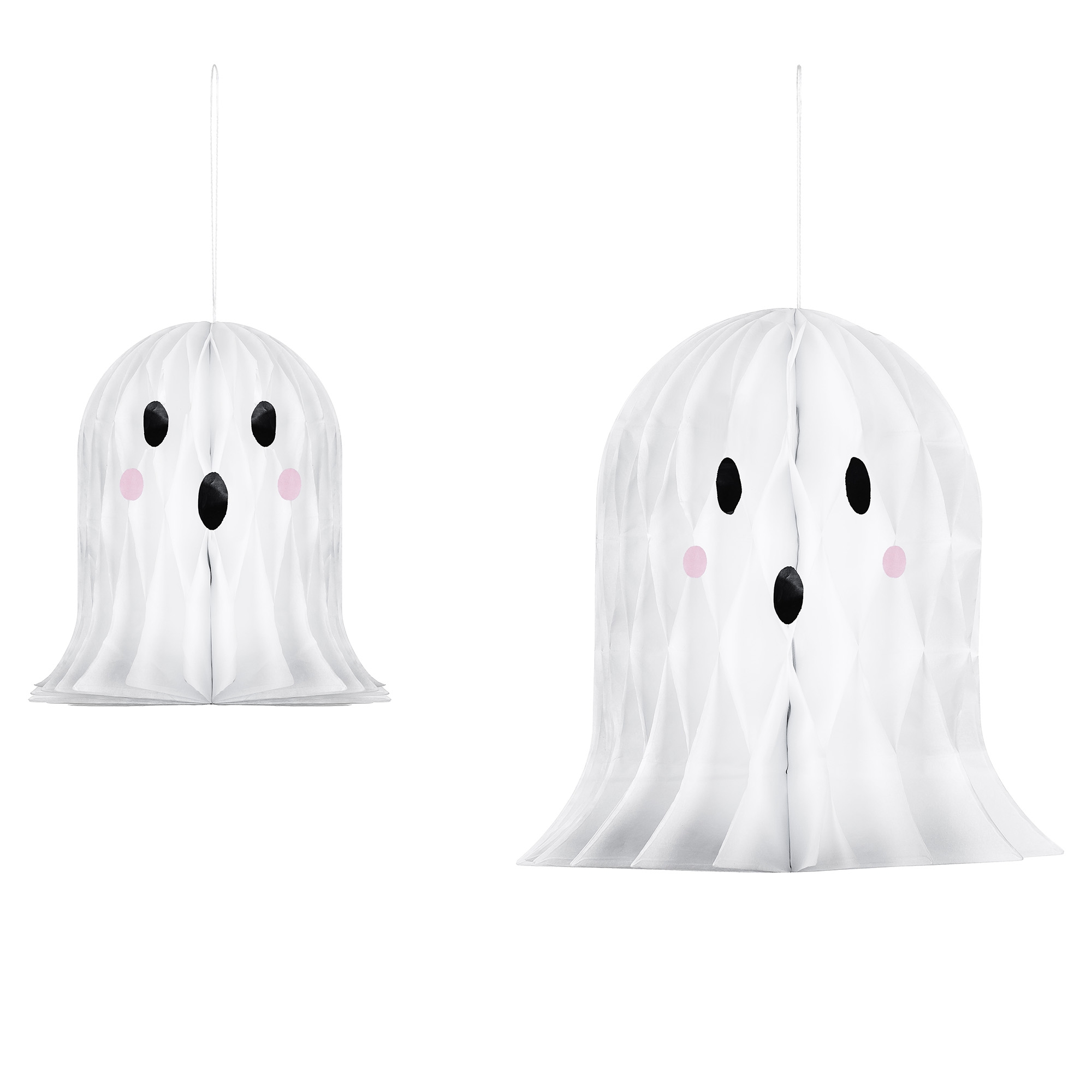 Halloween Wabendekoration "Geist", 2 Stück Lampe, Kronleuchter, Lampenschirm