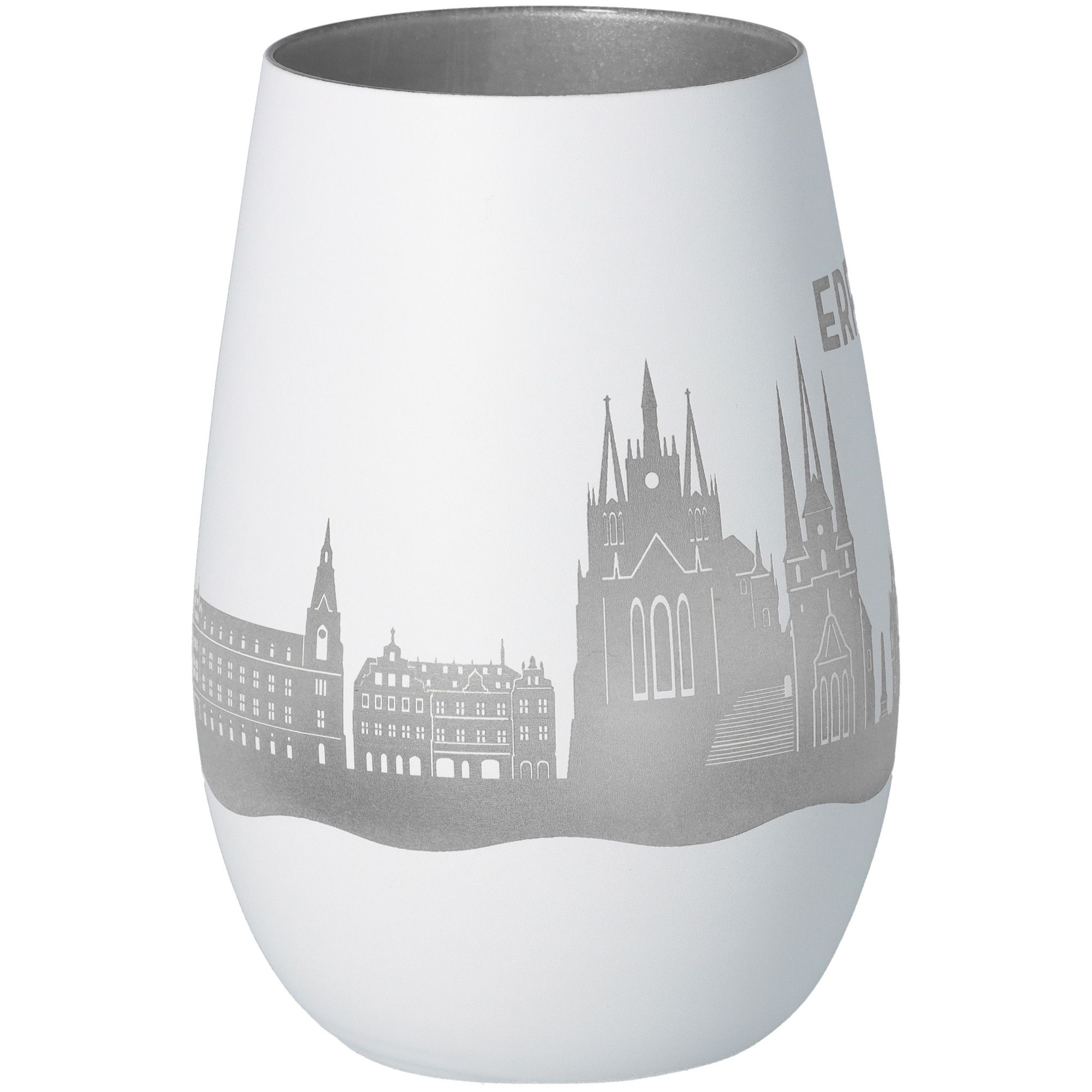 Windlicht Skyline Erfurt Weiß/Silber Windlicht Skyline Erfurt Weiß/Silber