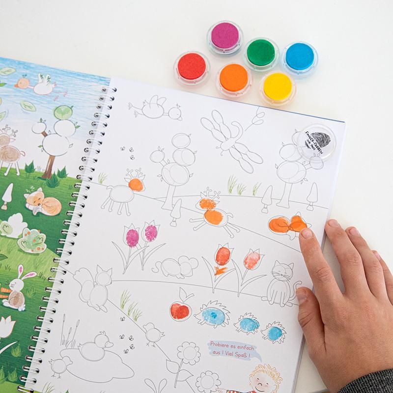 Kreativ-Malbuch für Fingerstempeln Kreativ-Malbuch für Fingerstempeln
