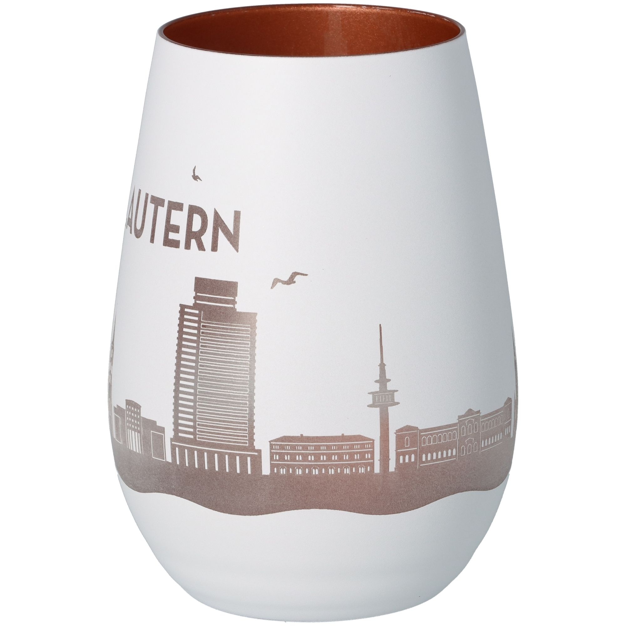 Windlicht Skyline Kaiserslautern Weiß/Bronze Windlicht Skyline Kaiserslautern Weiß/Bronze