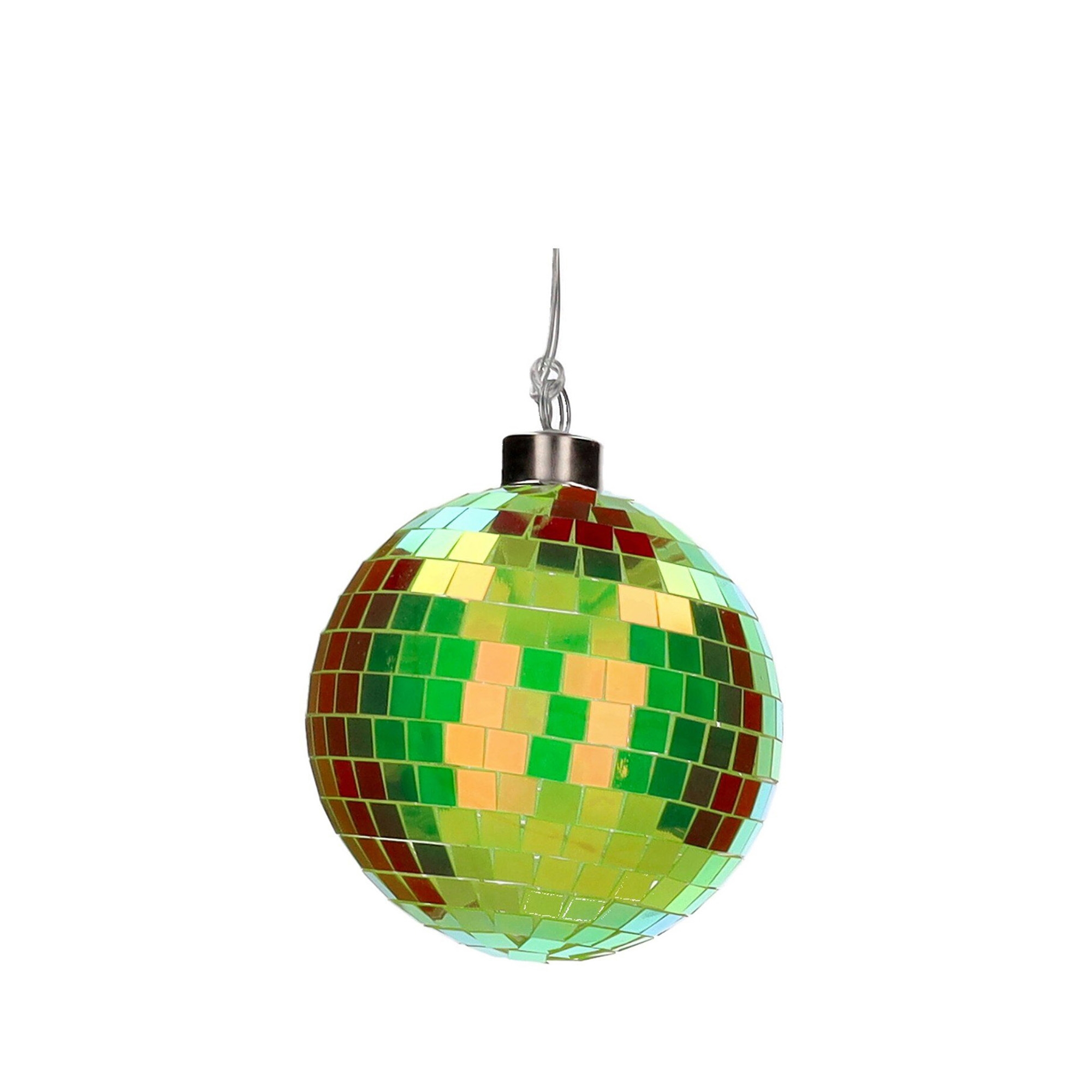Disco LED-Kugel "Neon Grün" 10 cm Zubehör