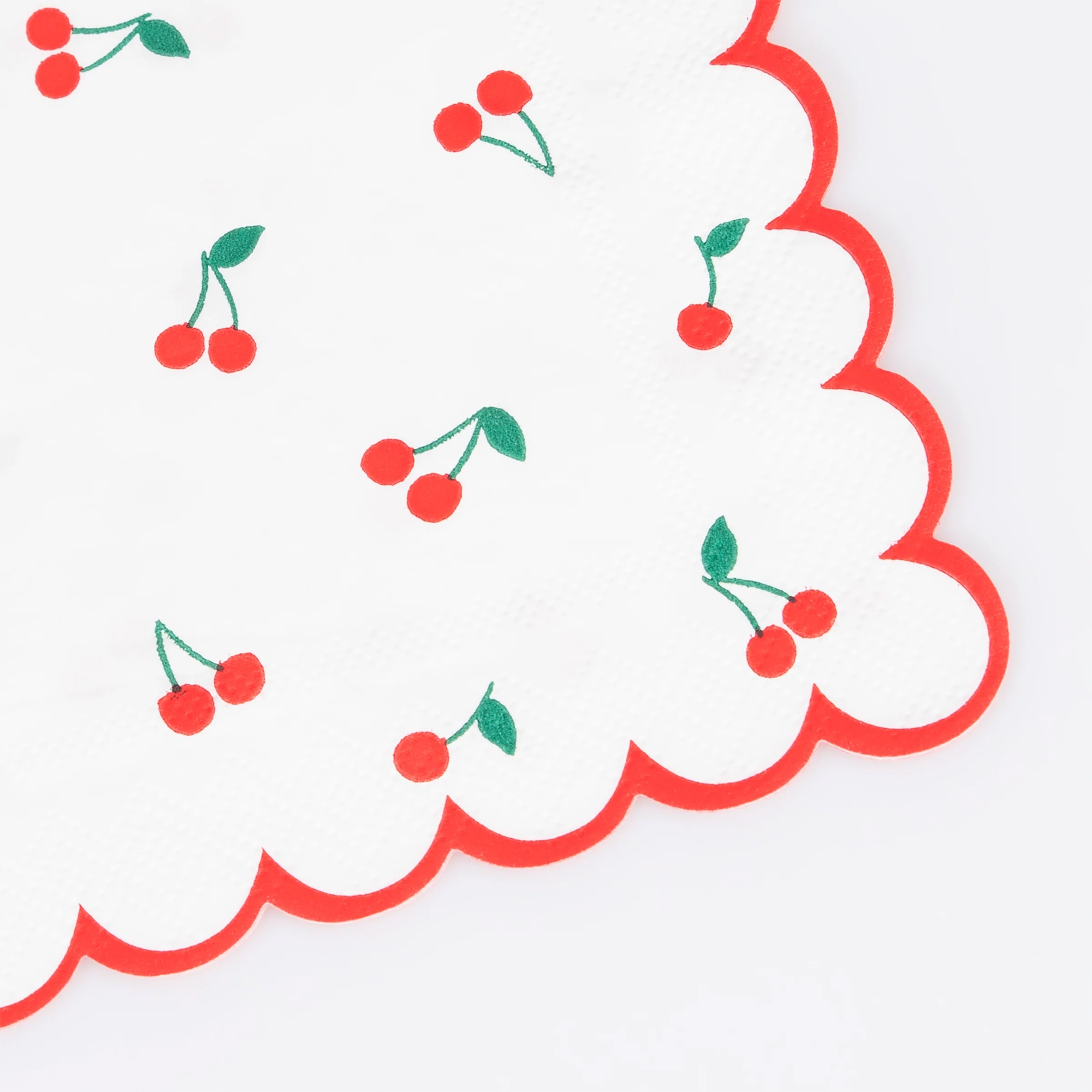 Meri Meri - 16 Cocktailservietten "Kirschen" Muster, Essen, Obst, Pflanze, Produzieren