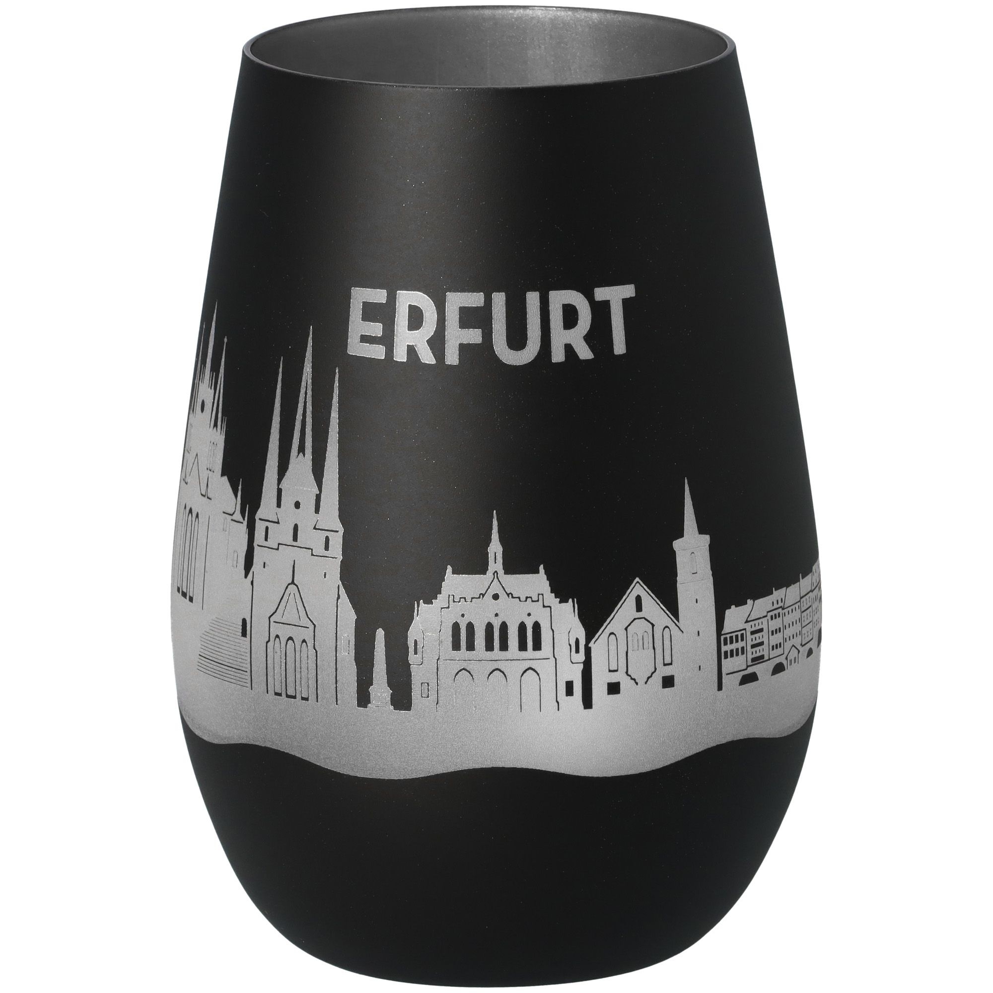 Windlicht Skyline Erfurt Schwarz/Silber Windlicht Skyline Erfurt Schwarz/Silber