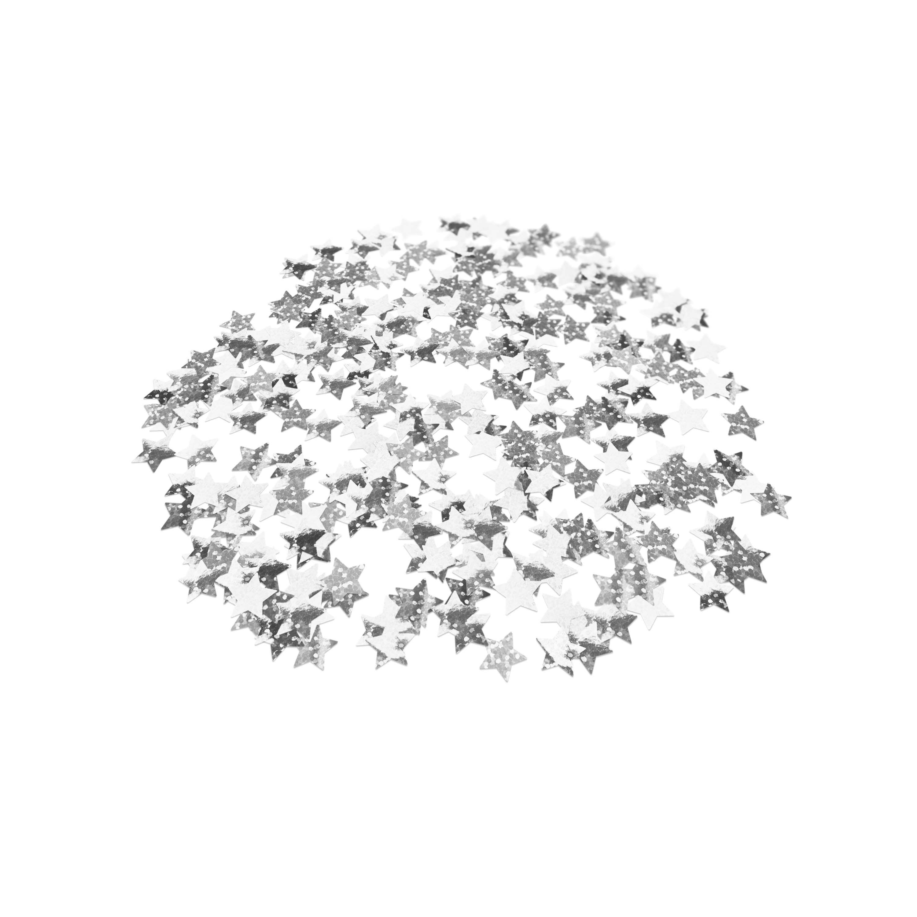 Folienkonfetti 1,7cm Stern 1kg Holo Silber Folienkonfetti 1,7cm Stern 1kg Holo Silber