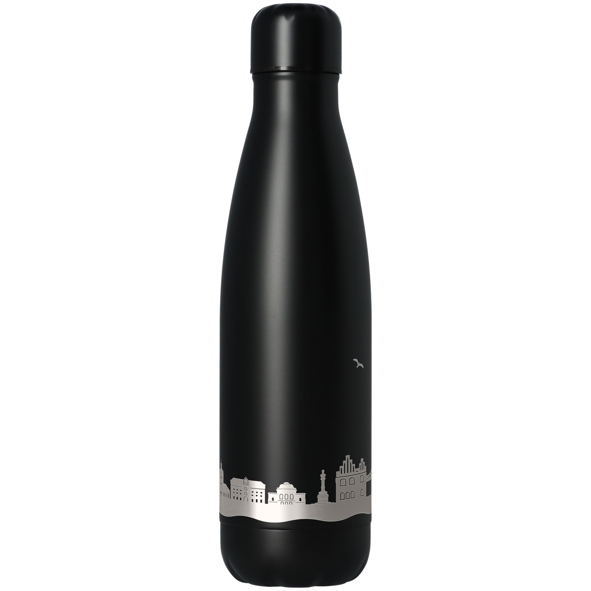 Trinkflasche Skyline Rendsburg Schwarz 500ml Flasche, Wasserflasche