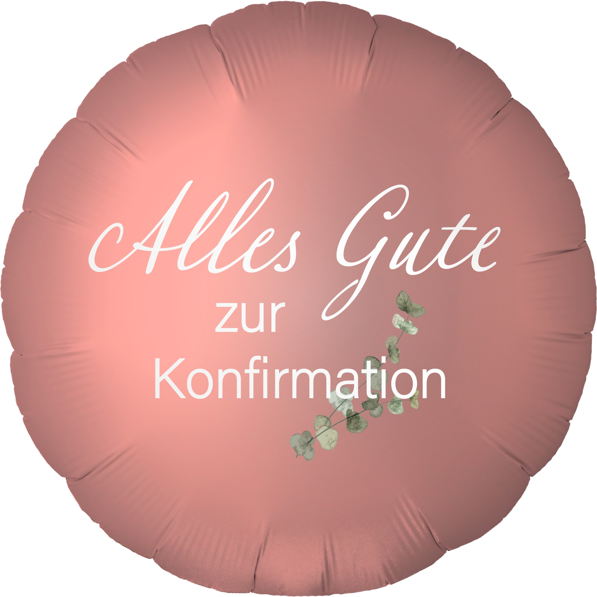 Folienballon Rund Satin Roségold mit "Alles Gute zur Konfirmation" 45cm