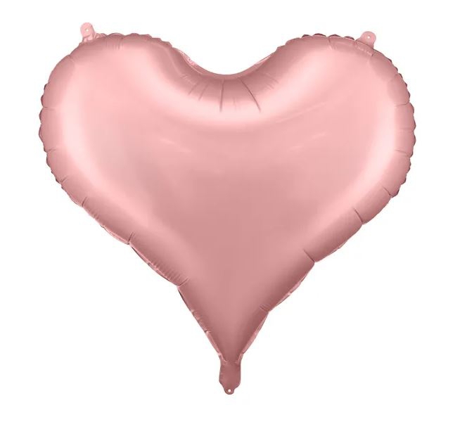 Folienballon "Herz" Satin Rosa, 61 x 53 cm Folienballon "Herz" Satin Rosa, 61 x 53 cm