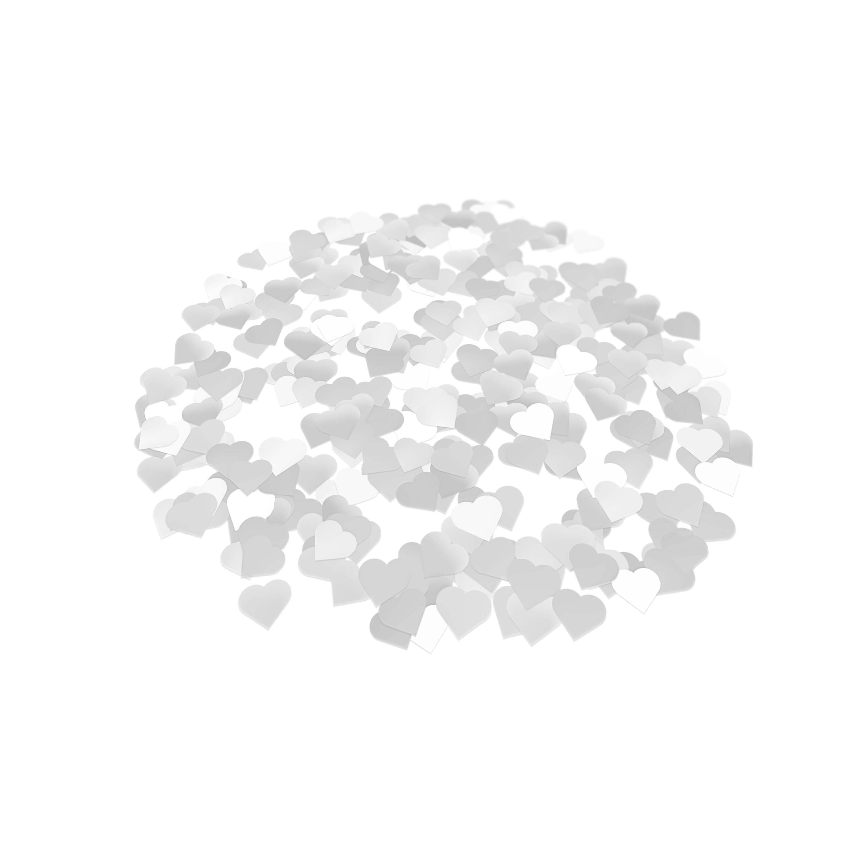 Folienkonfetti 3cm Herz 100g Satin Silber