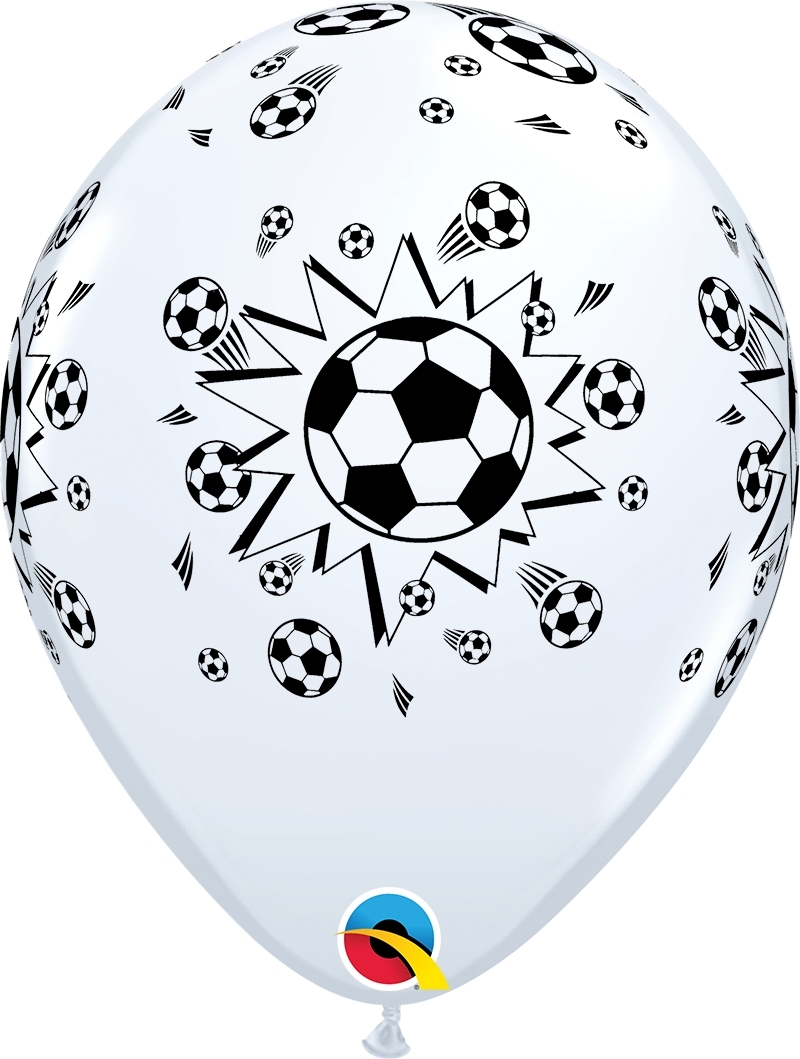 Qualatex Latexballon Fußball Schwarz-Weiß Ø 30cm